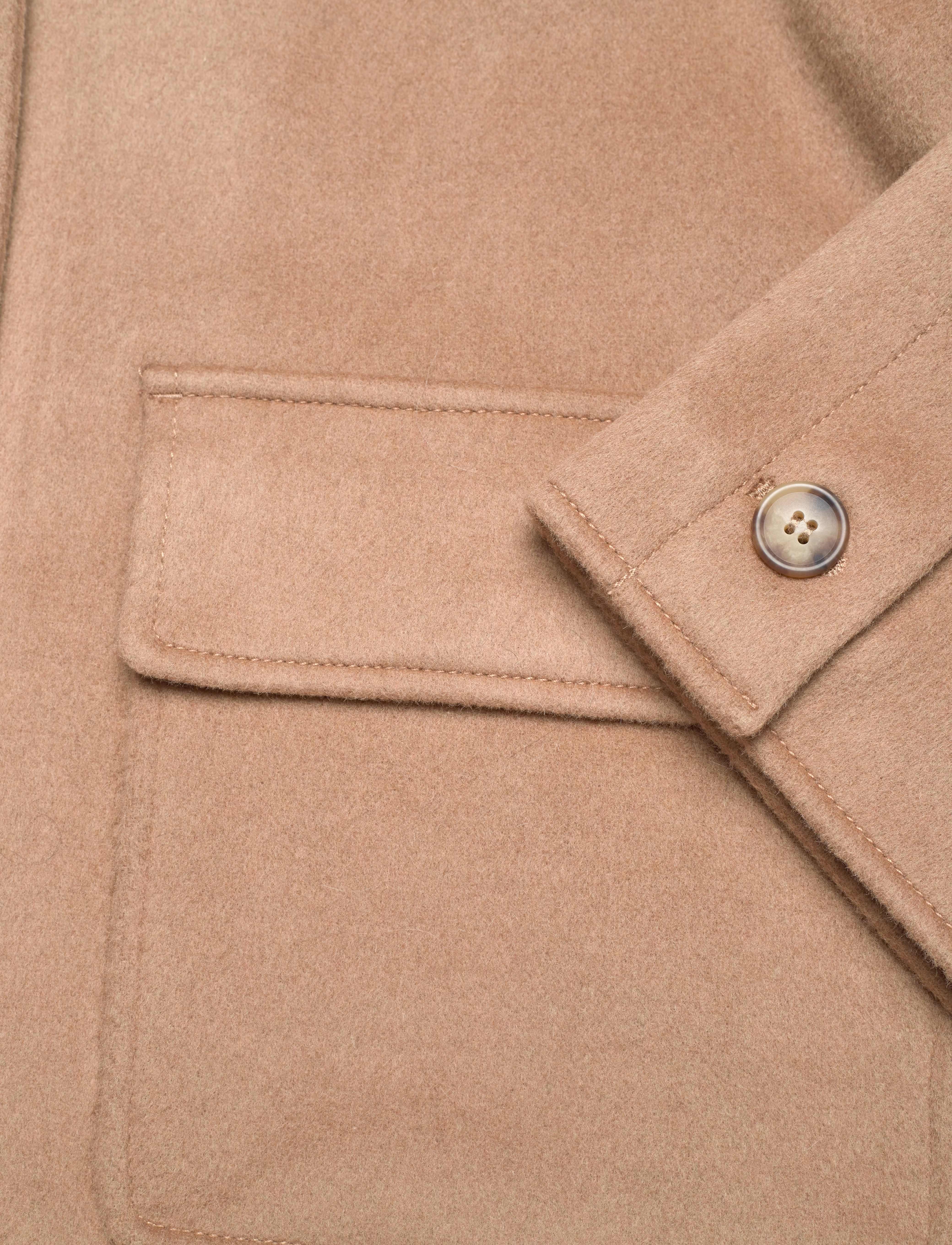 GANT - D1. WOOL BLEND CROPPED JACKET - warm khaki - 3