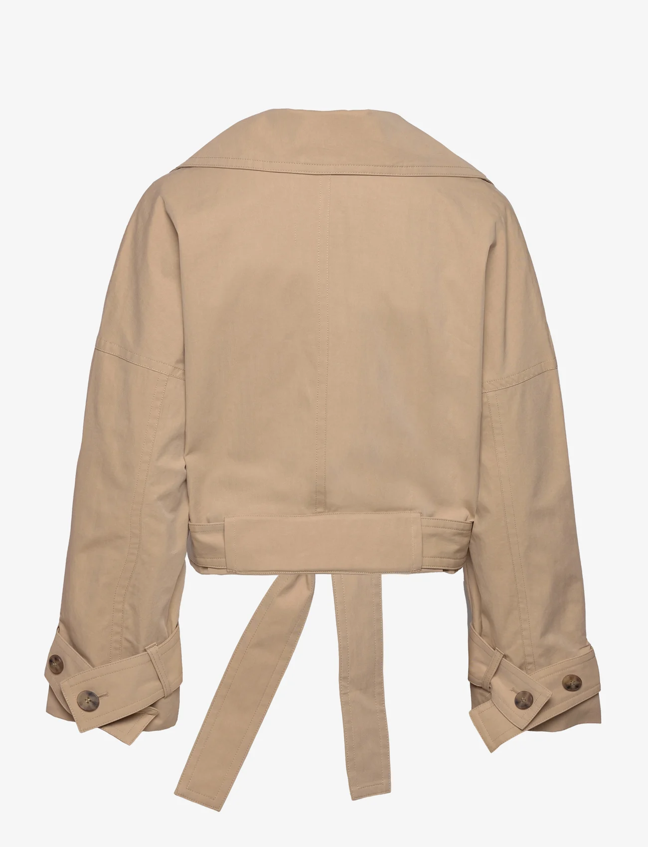 GANT - CROPPED TRENCH JACKET - forårsjakker - dark khaki - 1