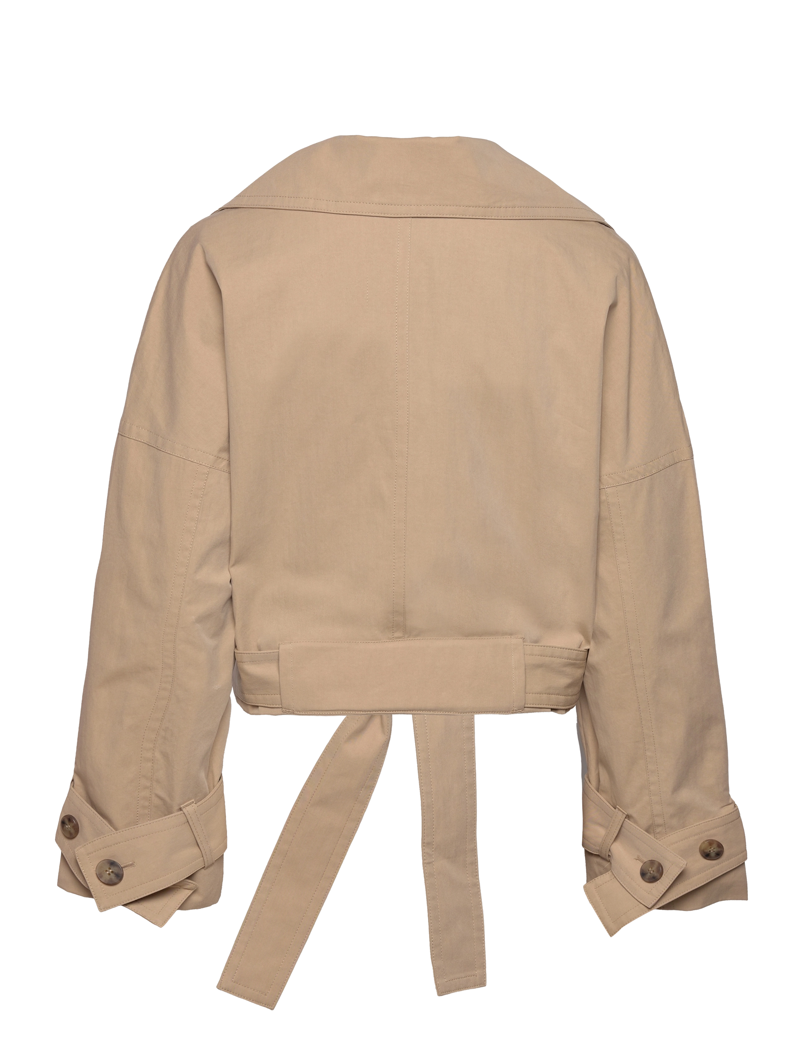 GANT - CROPPED TRENCH JACKET - dark khaki - 1