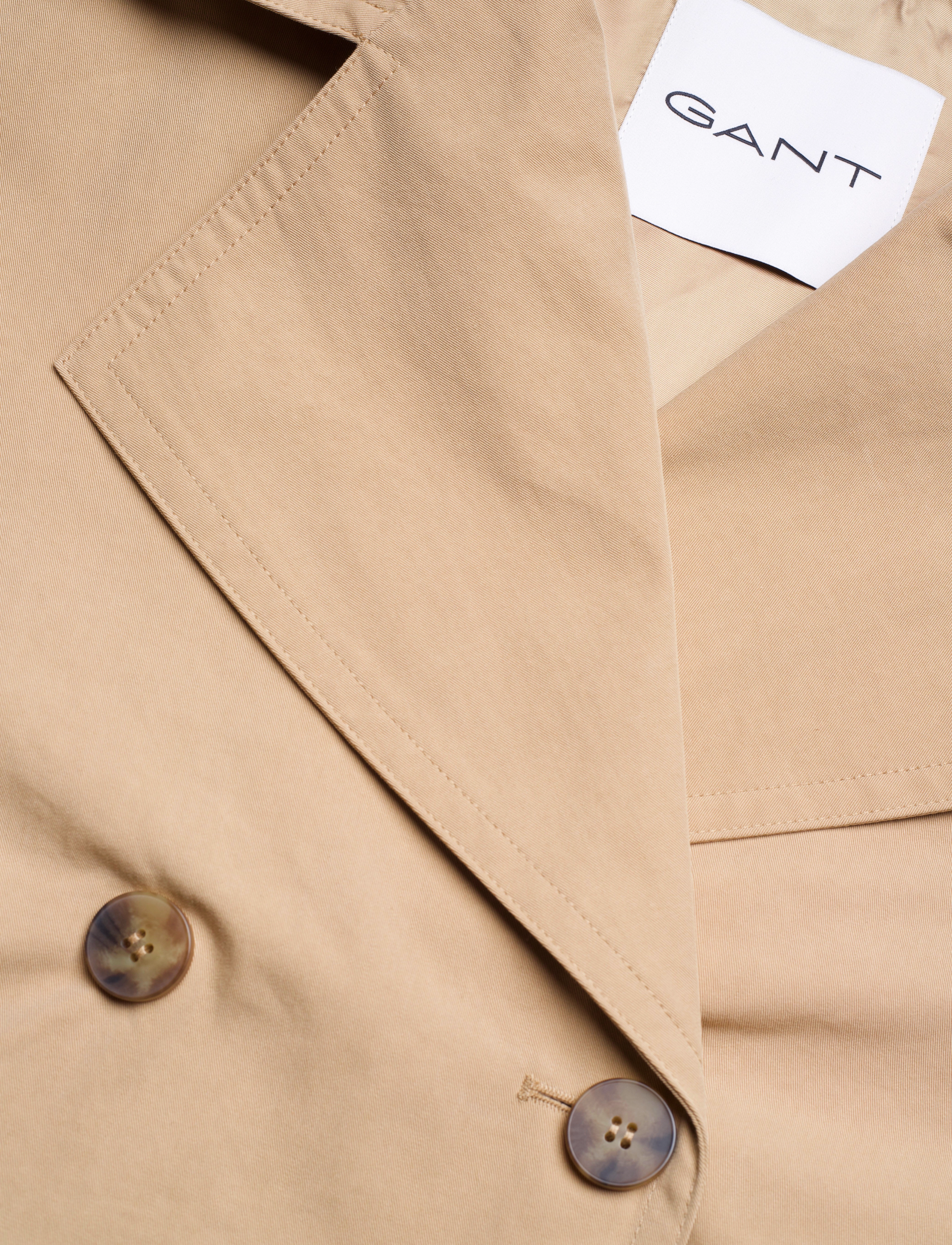 GANT - CROPPED TRENCH JACKET - dark khaki - 2