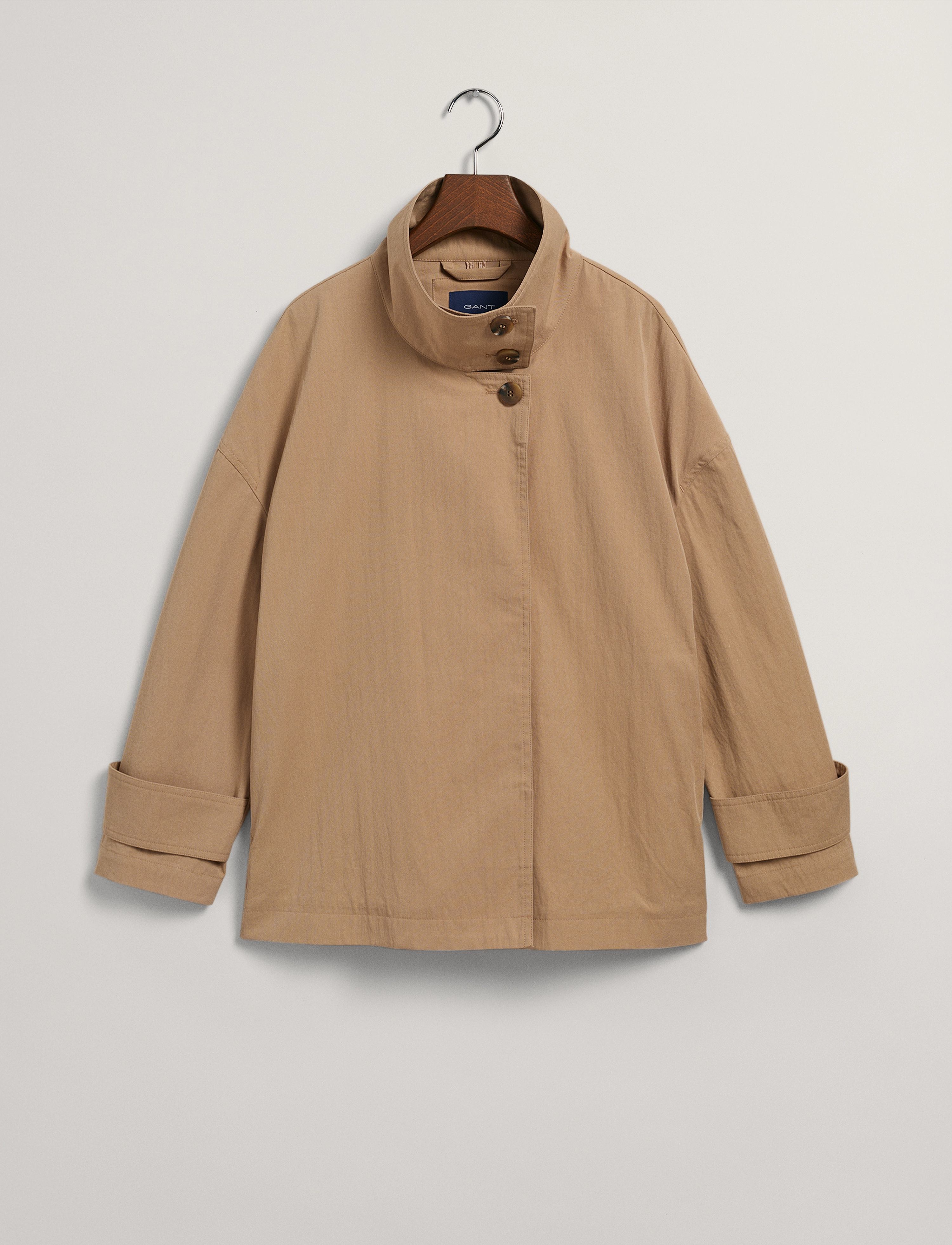 GANT - UNLINED COTTON JACKET - dark khaki - 5