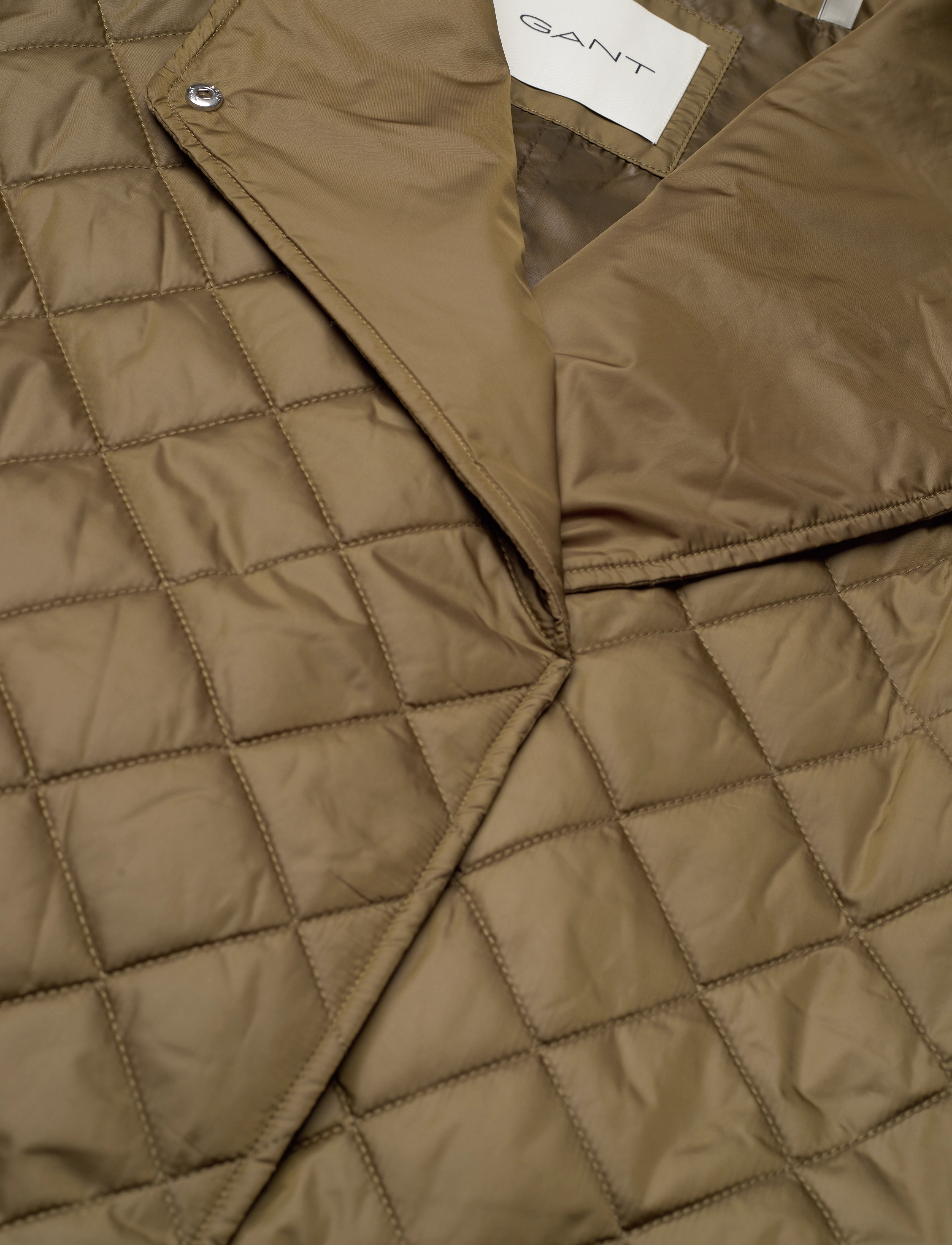 GANT - LONG QUILTED VEST - dark cactus - 2