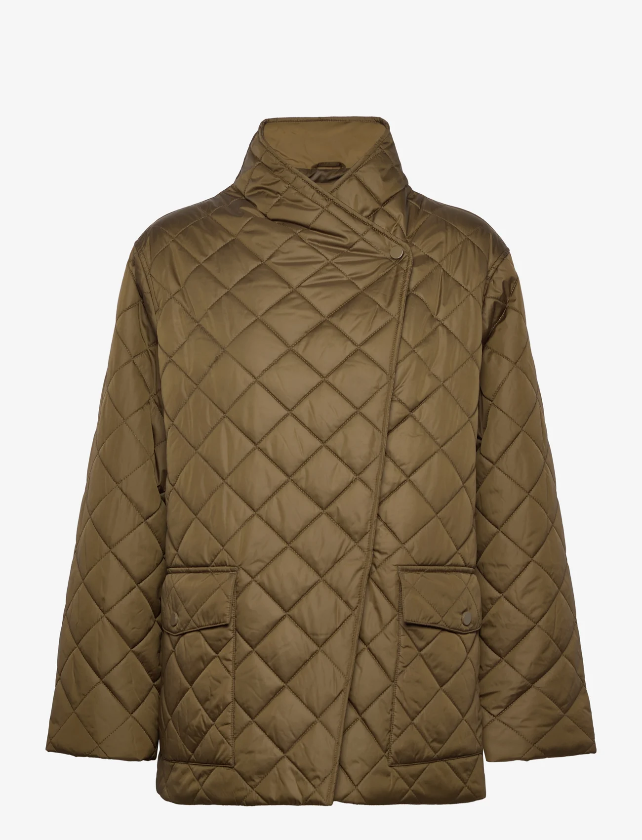 GANT - QUILTED JACKET - pavasarinės striukės - dark cactus - 0