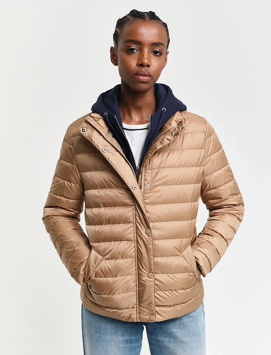 Gant - LIGHT DOWN JACKET - winterjacken - warm khaki - 0
