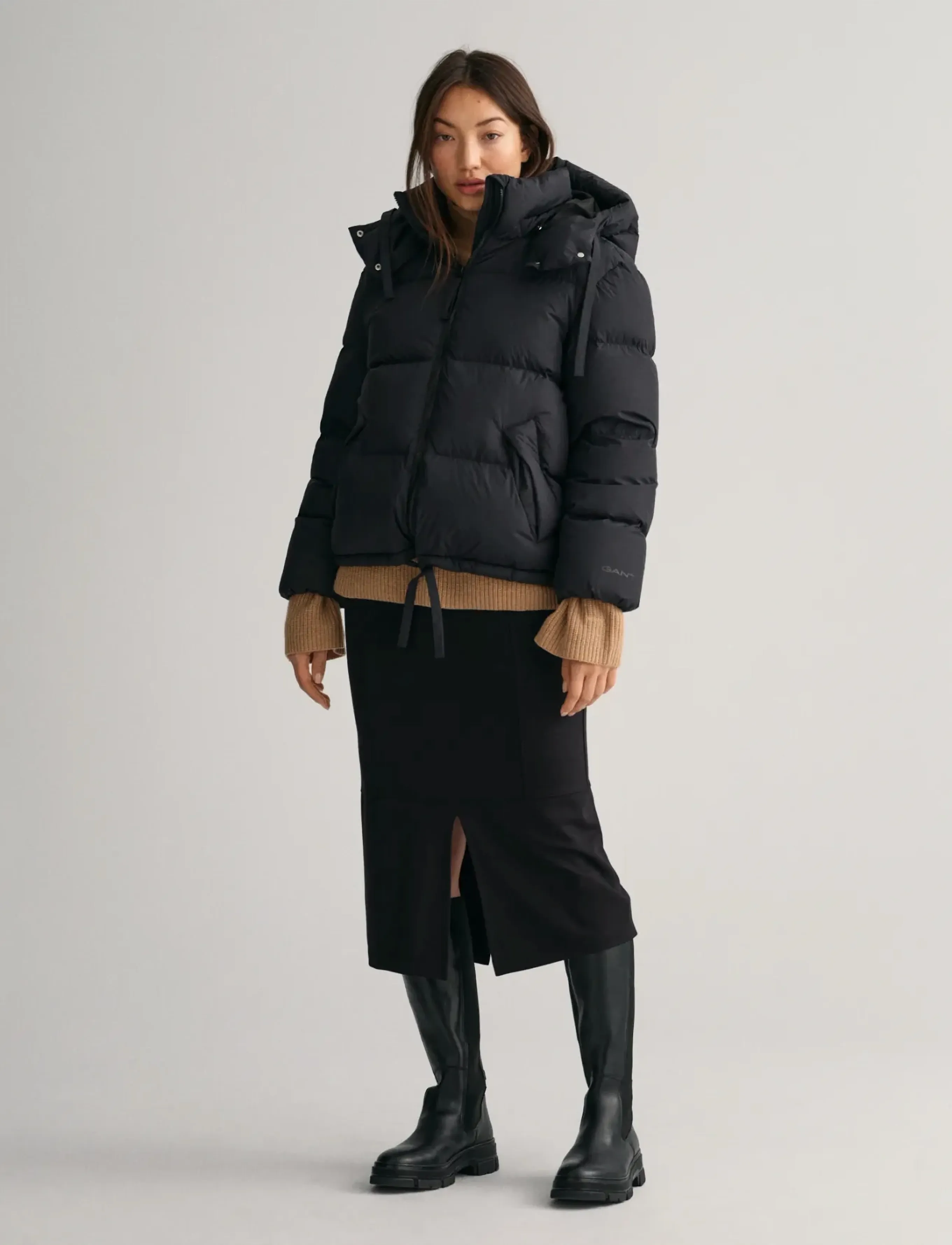 Gant - SHORT DOWN JACKET - gefütterte jacken - ebony black - 5