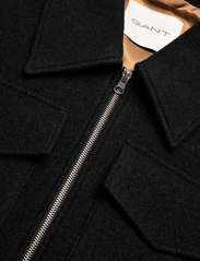 GANT - BOUCLE ZIP JACKET - vakarėlių drabužiai išparduotuvių kainomis - ebony black - 2