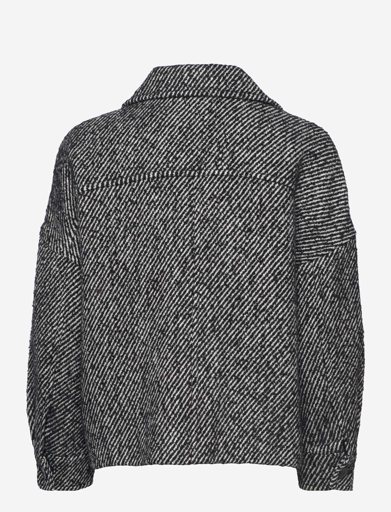 GANT - PATTERN CROPPED WOOL JACKET - sügisjakid - charcoal melange - 1