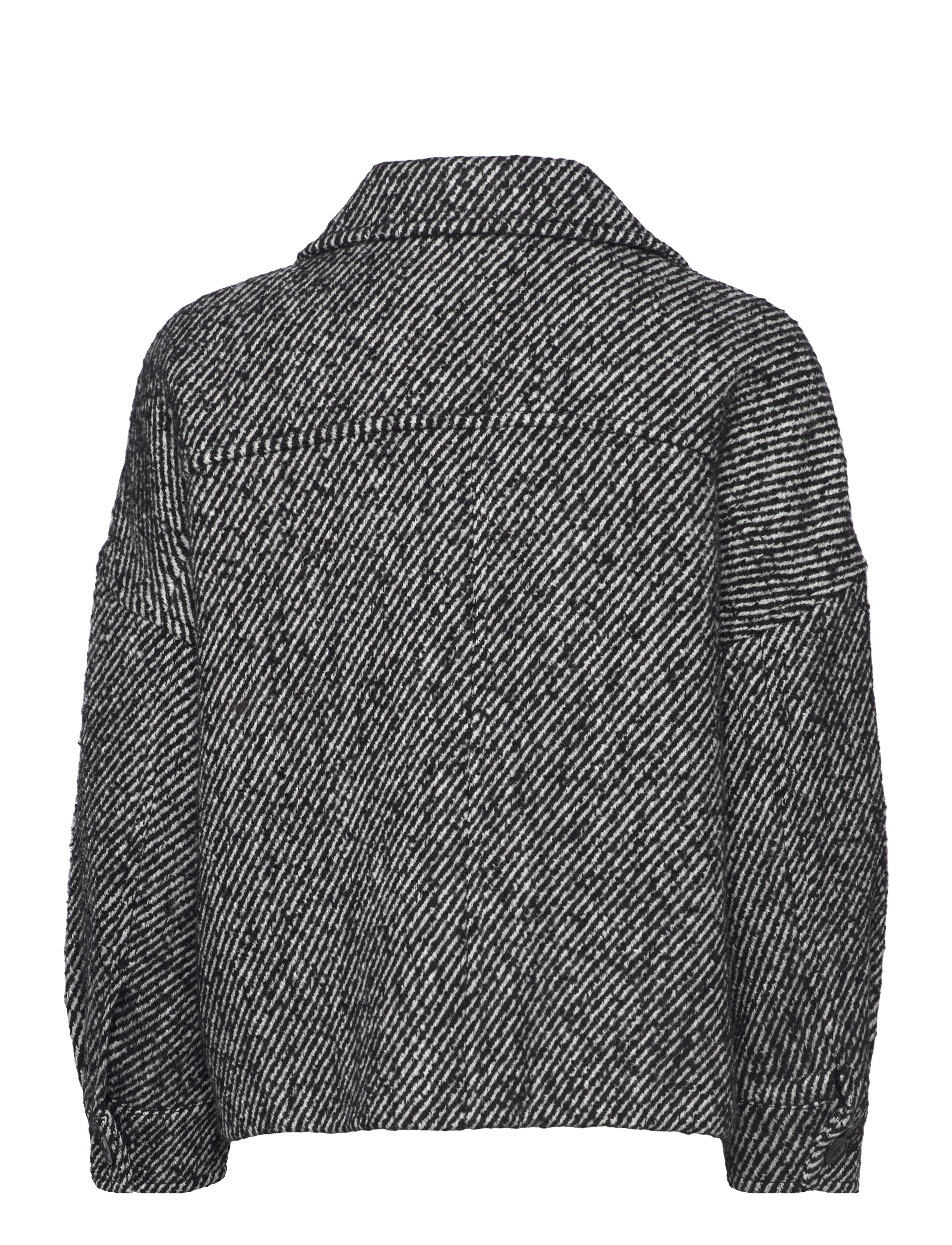 Gant - PATTERN CROPPED WOOL JACKET - outerwear - charcoal melange - 2