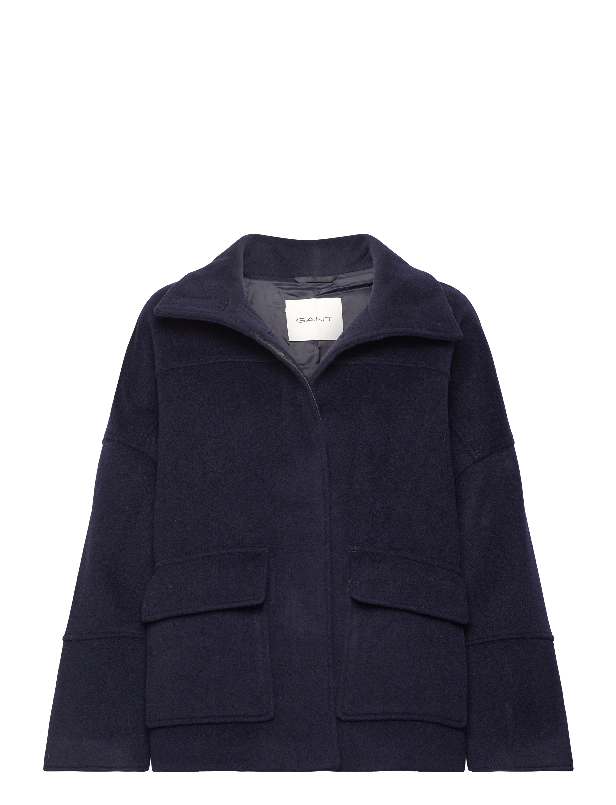 CROPPED WOOL JACKET - EVENING BLUE