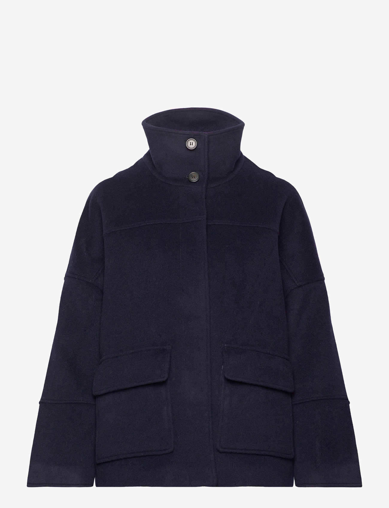 GANT - CROPPED WOOL JACKET - evening blue - 1