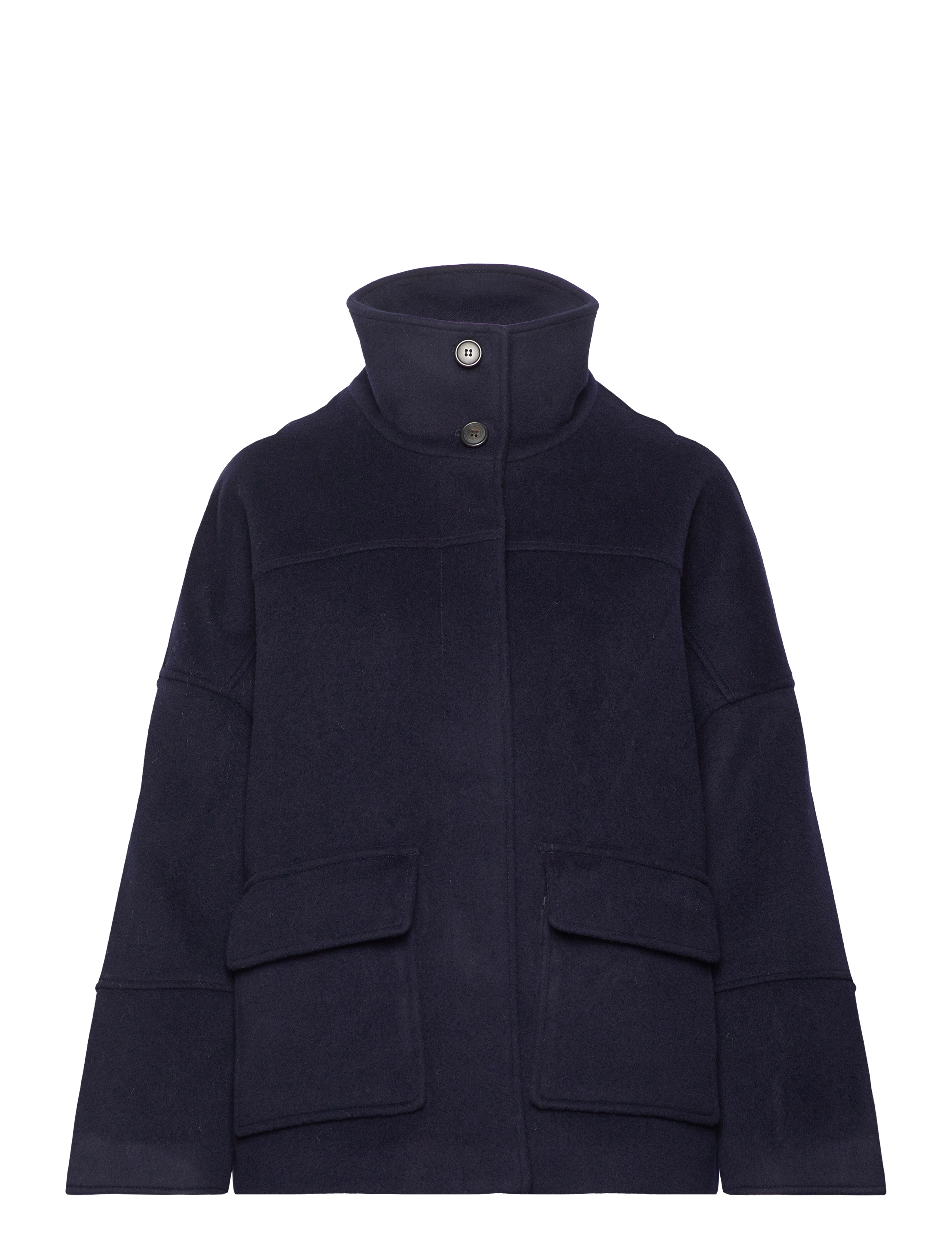 GANT - CROPPED WOOL JACKET - evening blue - 1