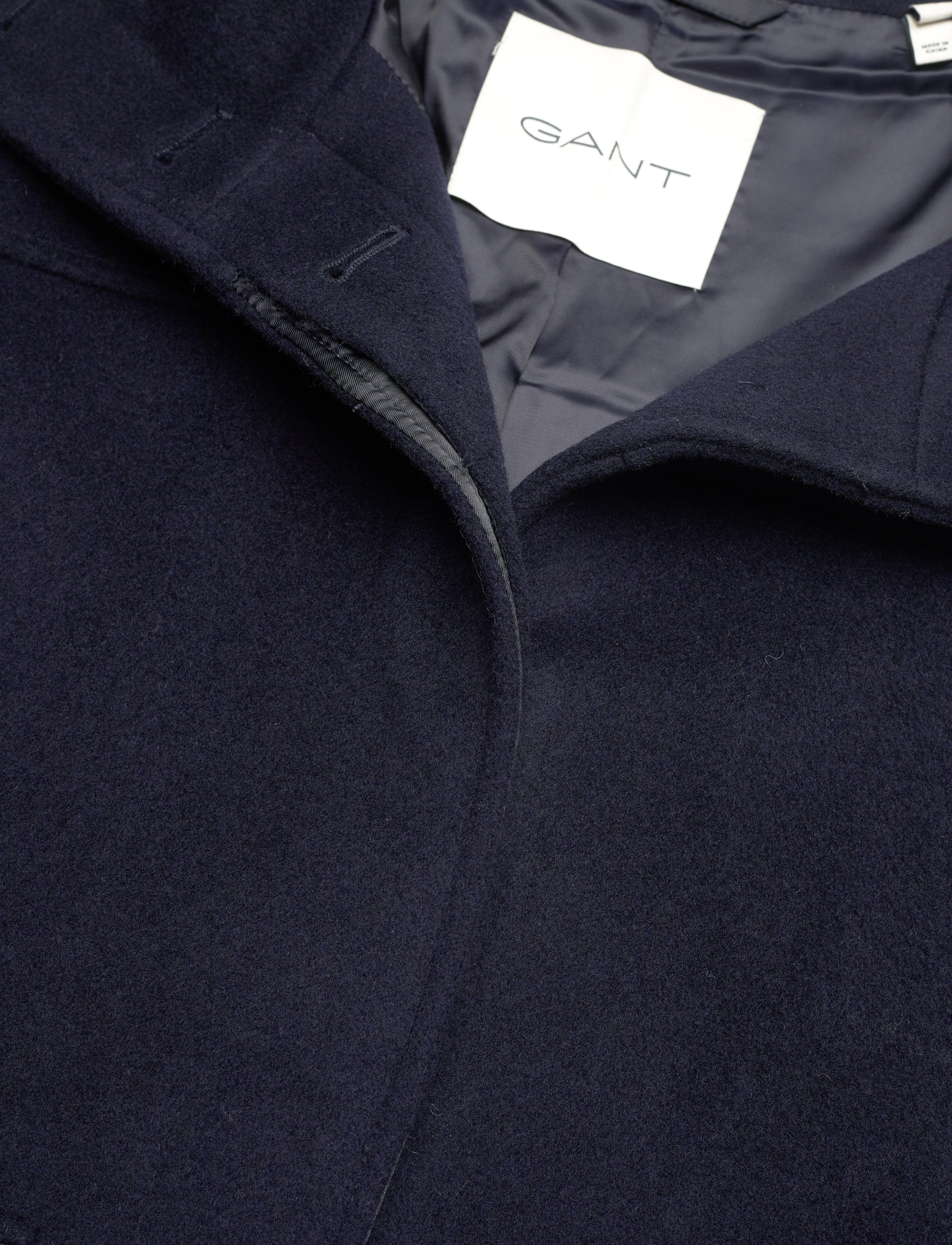 GANT - CROPPED WOOL JACKET - evening blue - 3