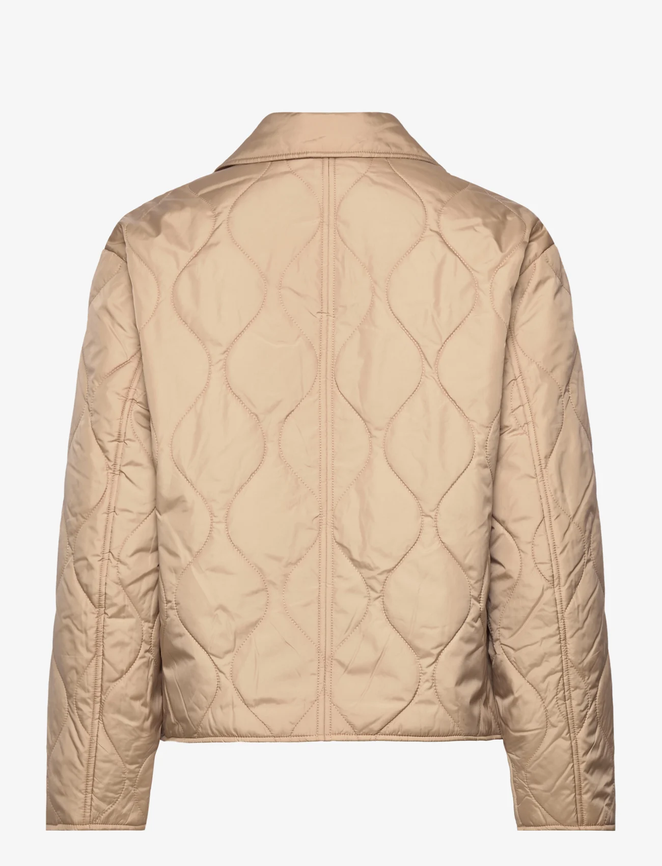 GANT - QUILTED COLLARED JACKET - pavasarinės striukės - dark khaki - 1