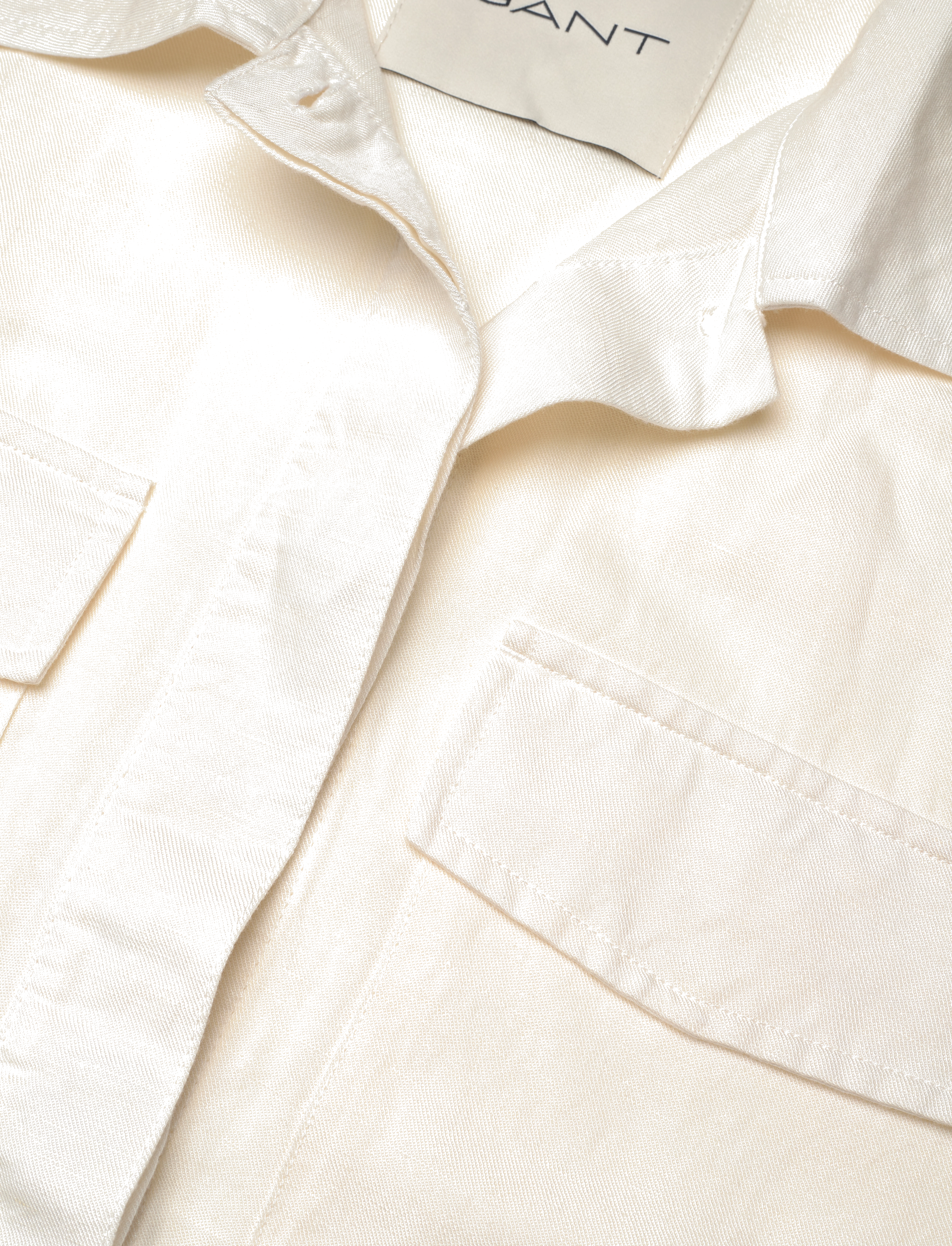 Gant - REL LINEN BLEND OVERSHIRT - kvinder - eggshell - 3