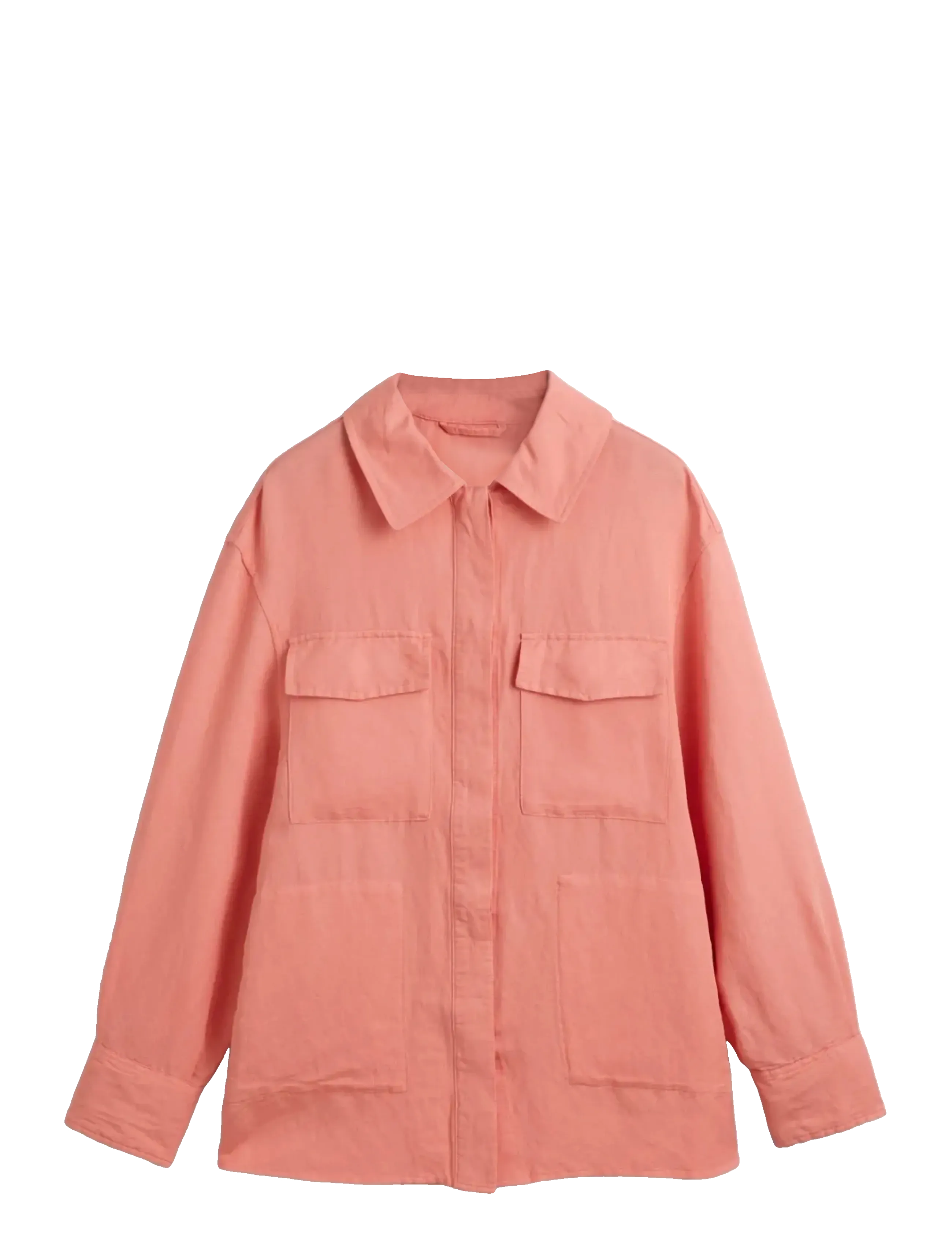 GANT REL LINEN BLEND OVERSHIRT - Overshirts - PEACHY PINK / coral