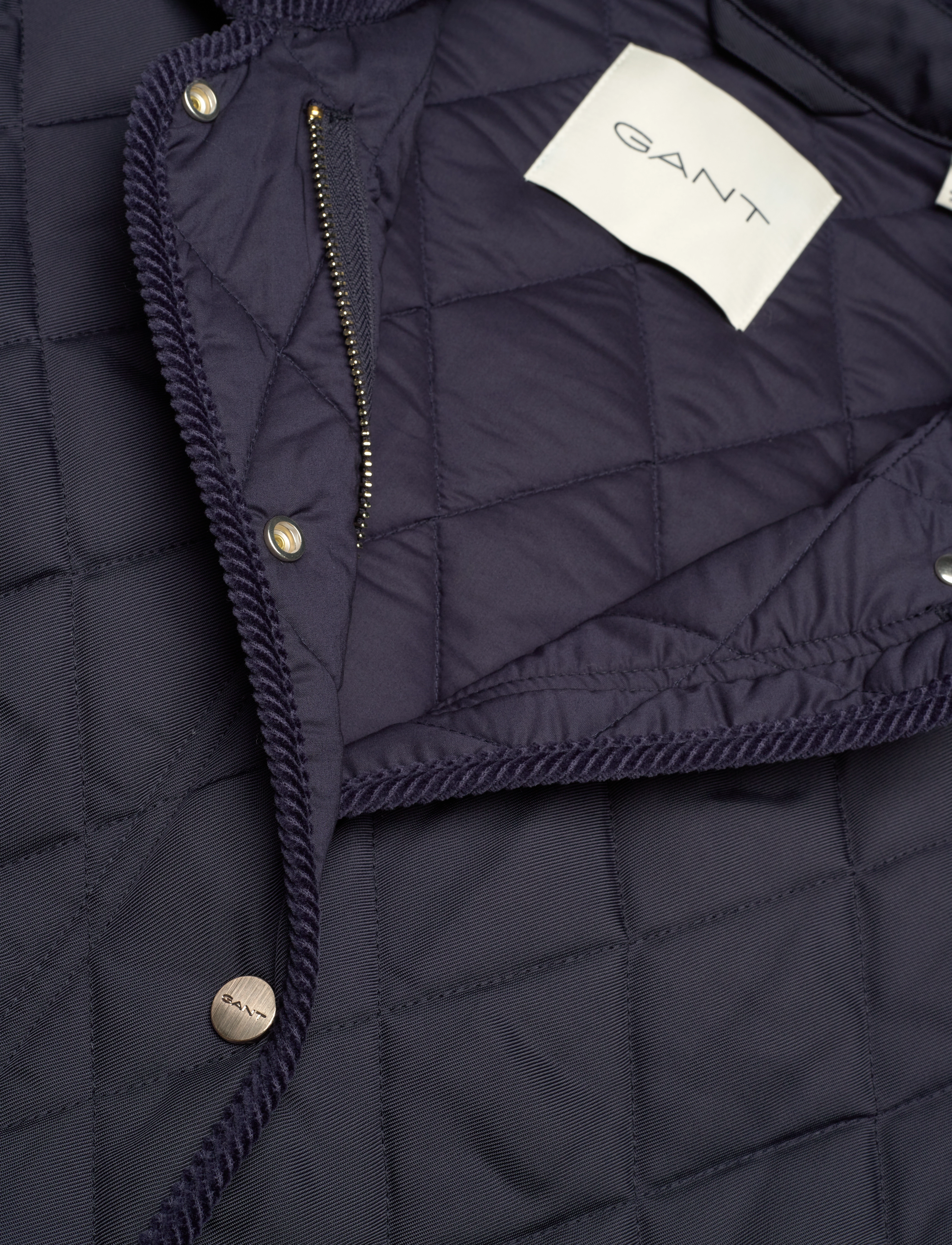GANT - QUILTED CORD DETAILED JACKET - evening blue - 2