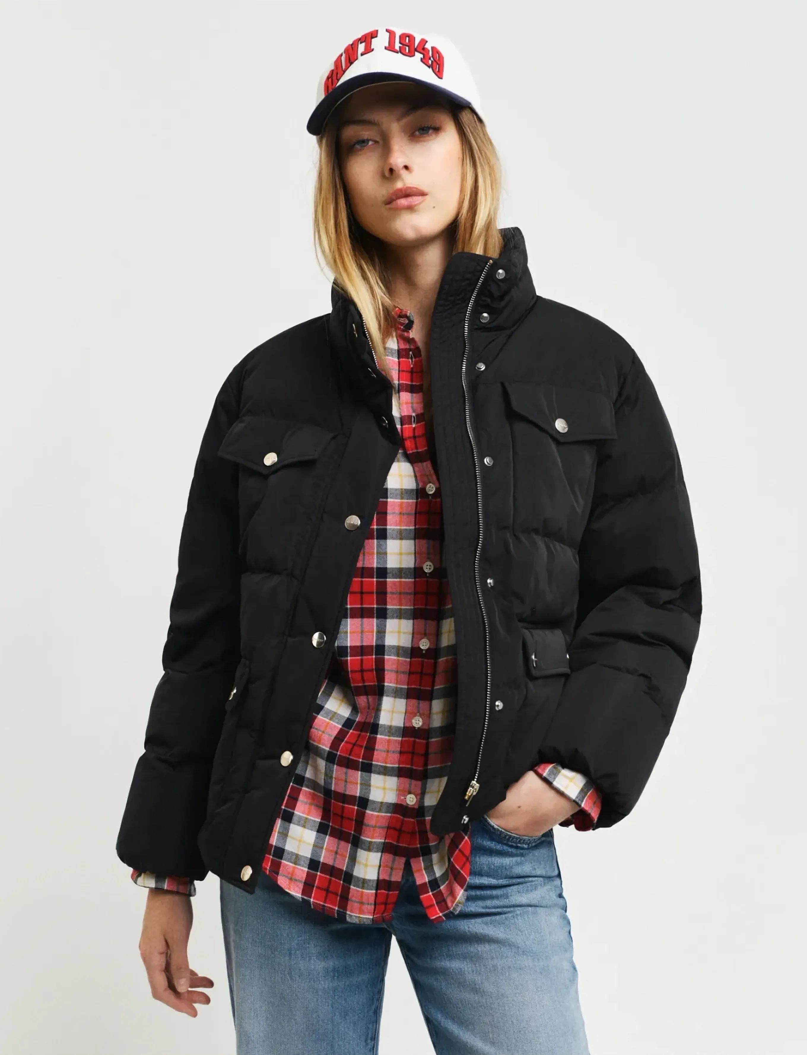 GANT ACTIVE CLOUD JACKET - Sulejoped ja voodriga joped - BLACK / black
