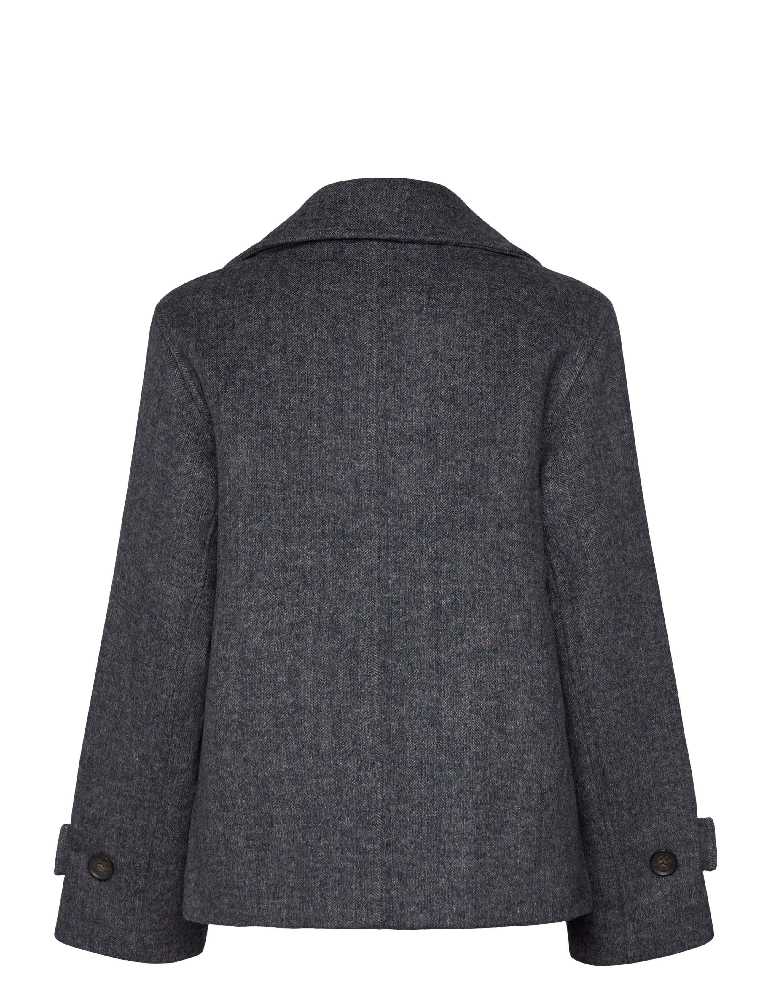 Gant - CROPPED HERRINGBONE WOOL JACKET - evening blue - 2