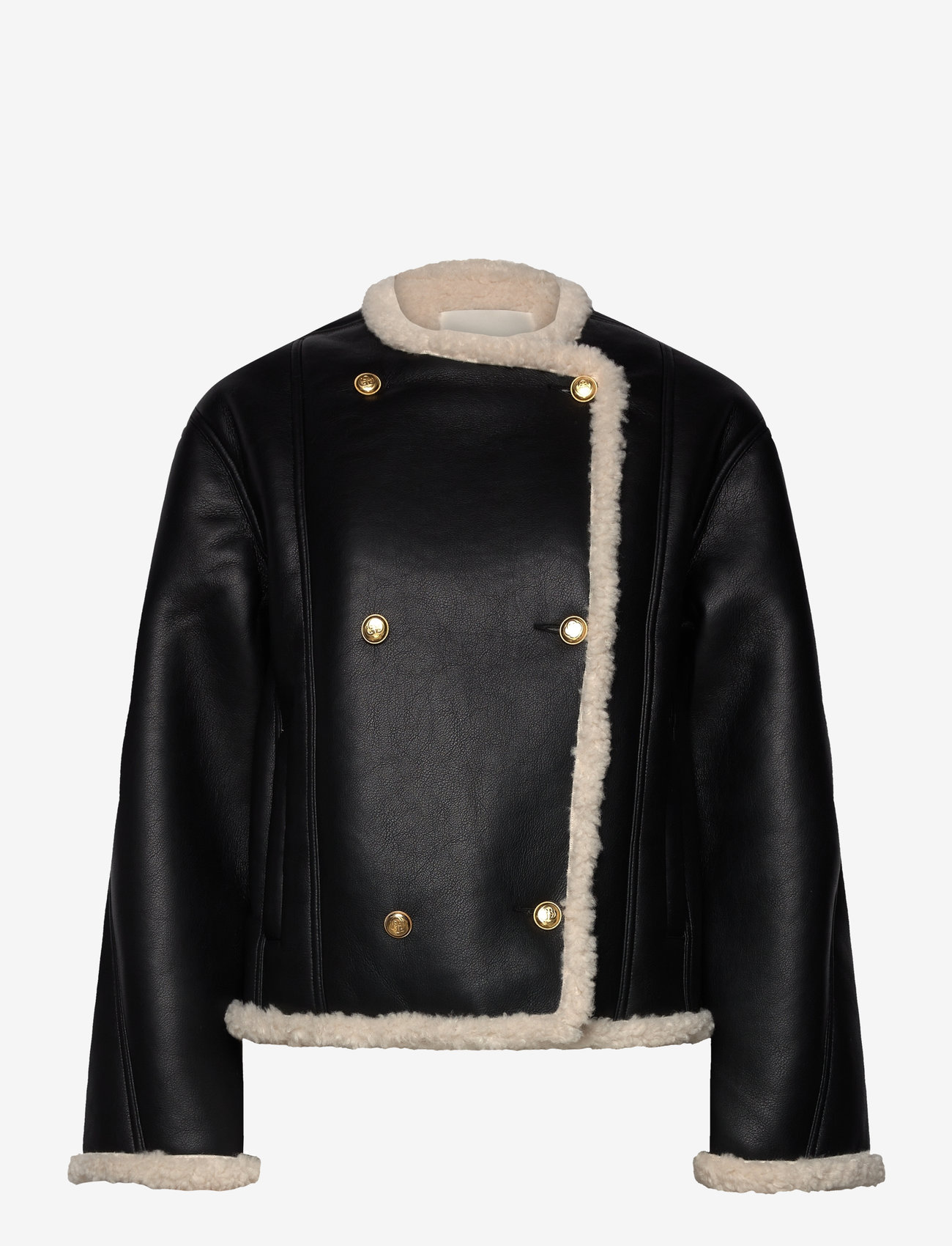 GANT - FAUX SHEARLING SHORT JACKET - black - 1
