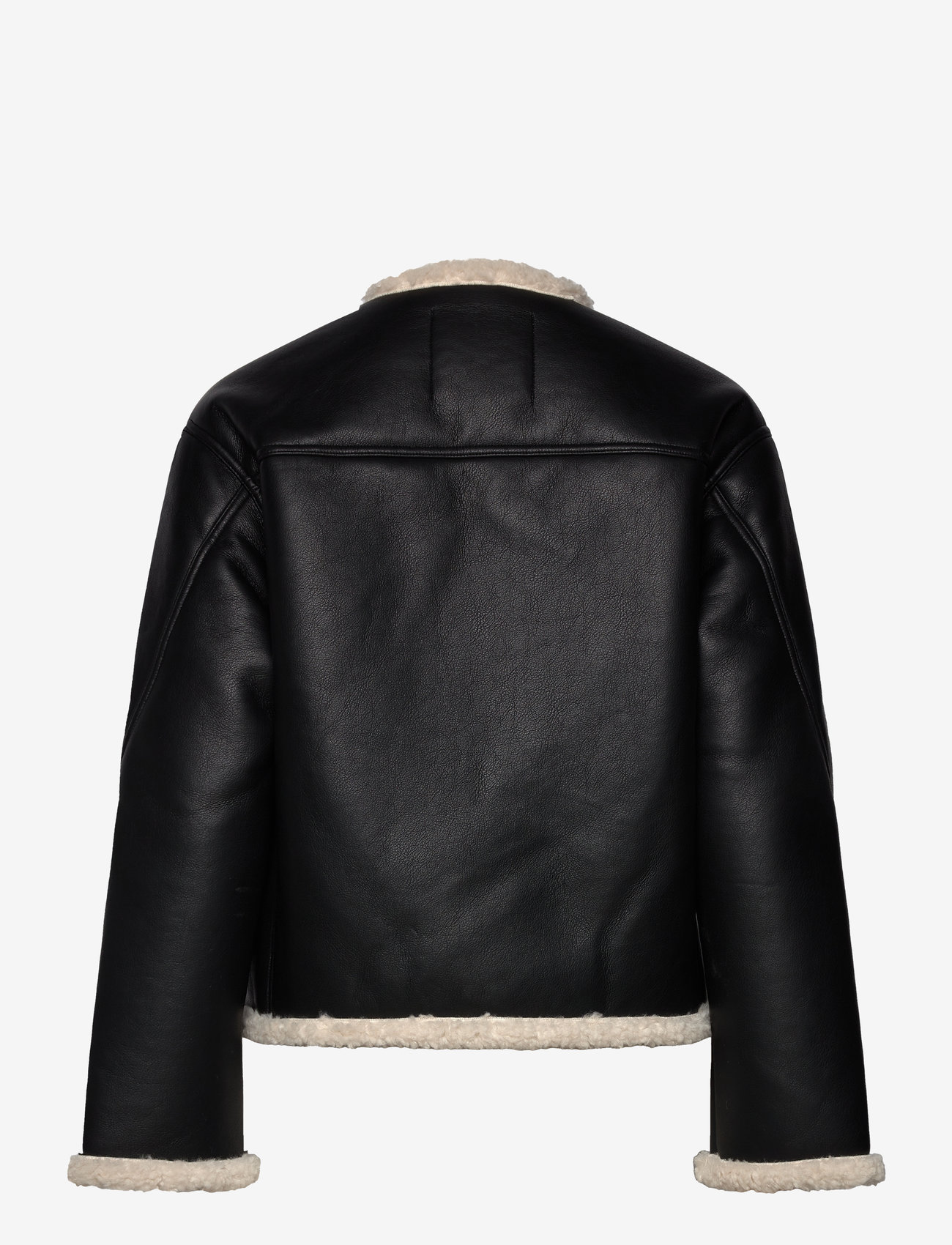GANT - FAUX SHEARLING SHORT JACKET - black - 3