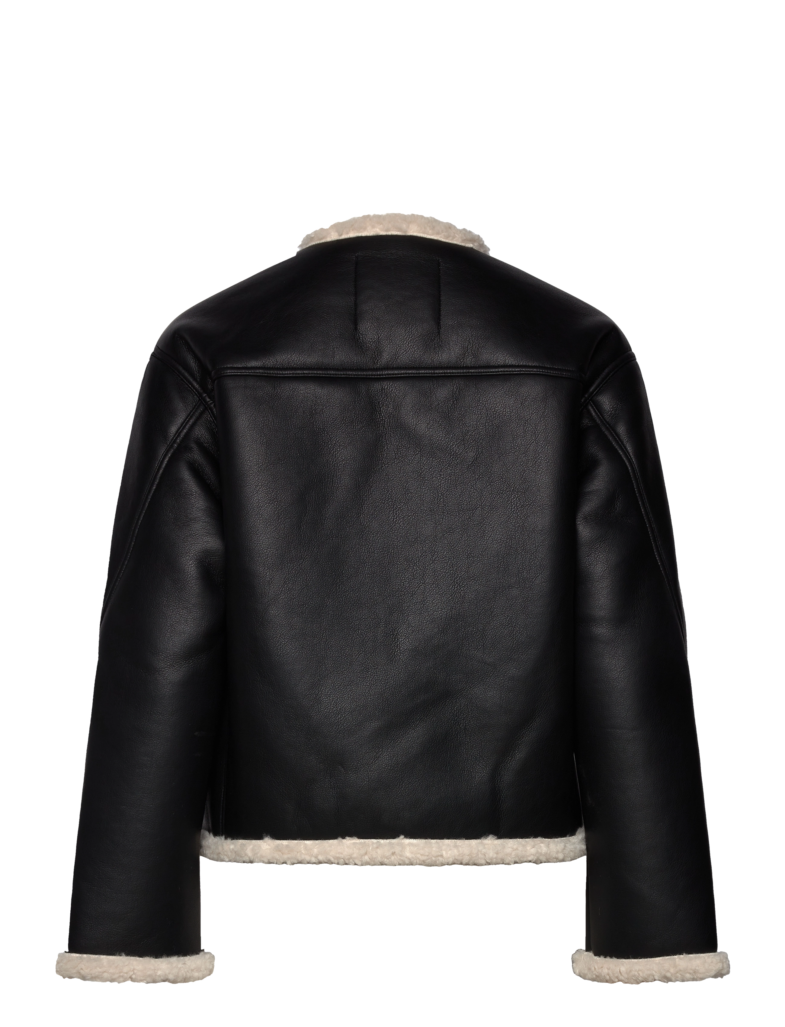 GANT - FAUX SHEARLING SHORT JACKET - black - 3