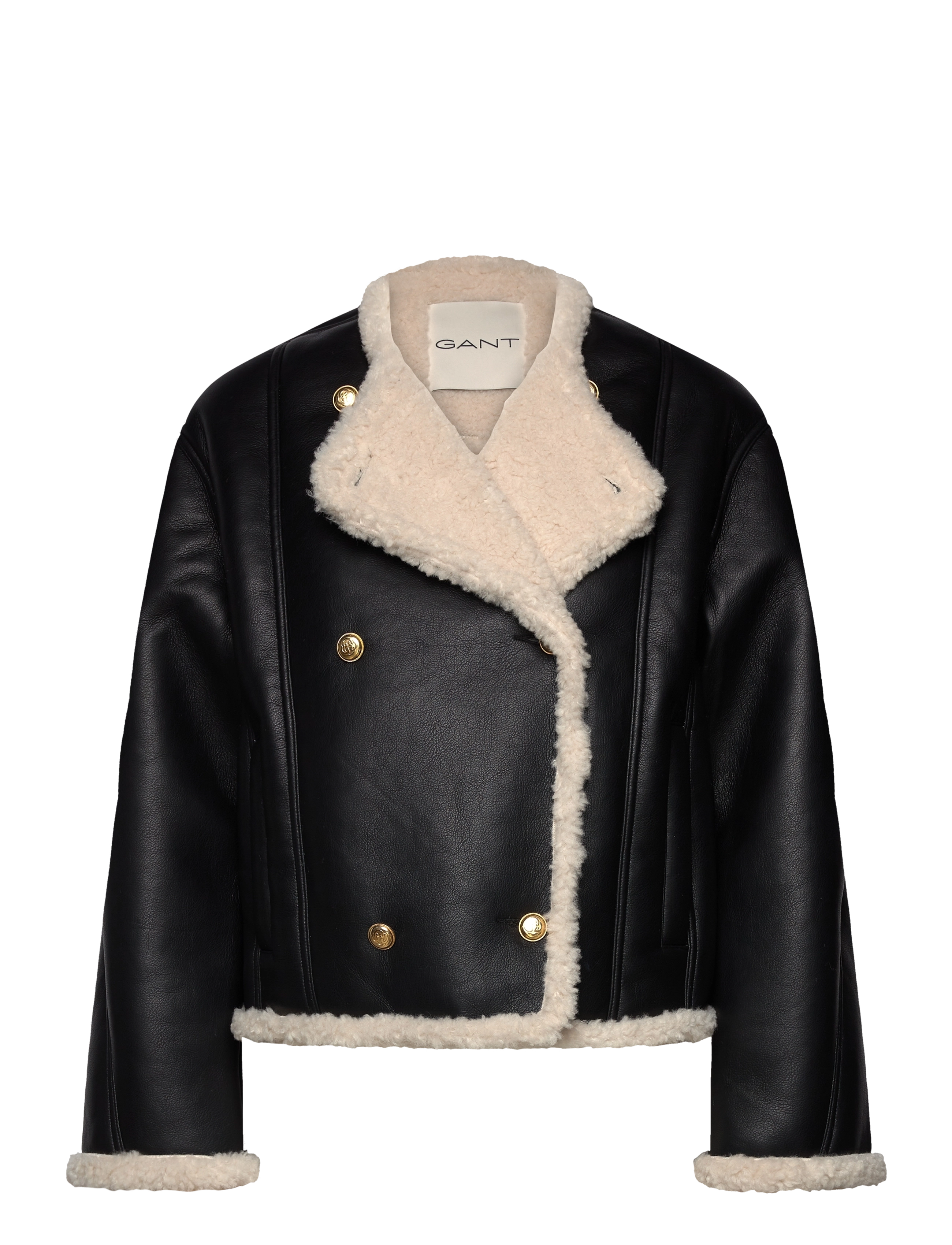 GANT - FAUX SHEARLING SHORT JACKET - black - 2