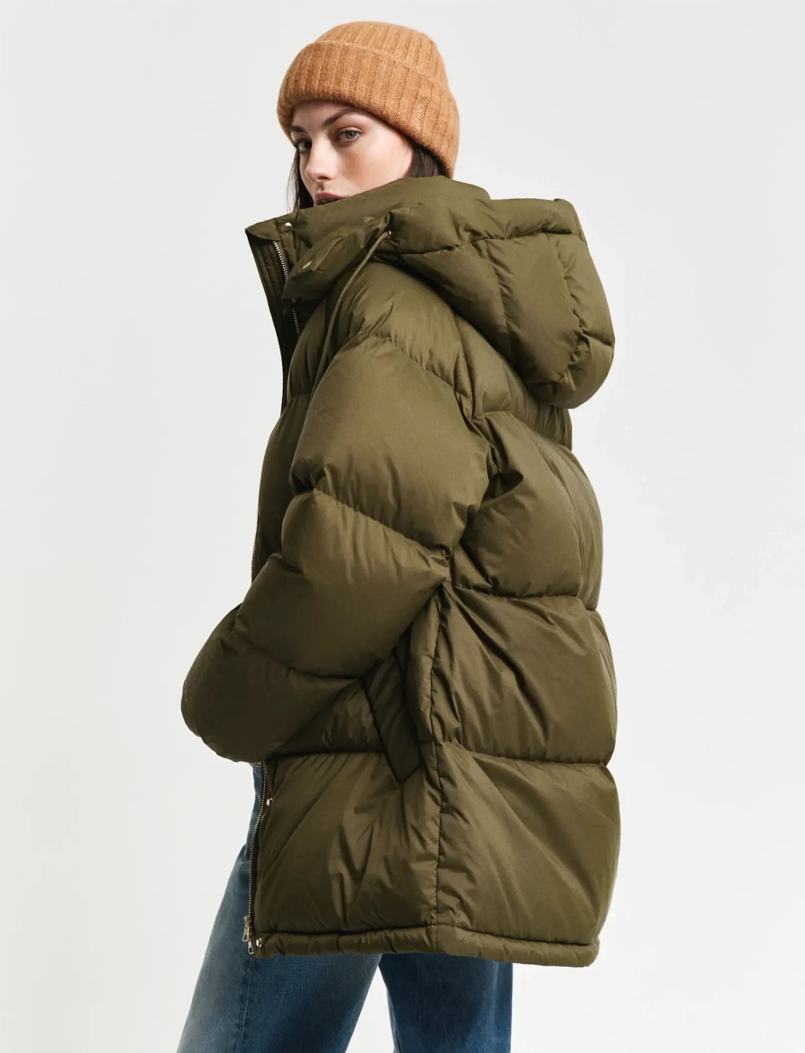 Gant - MID LENGTH DOWN JACKET - dark cactus - 3