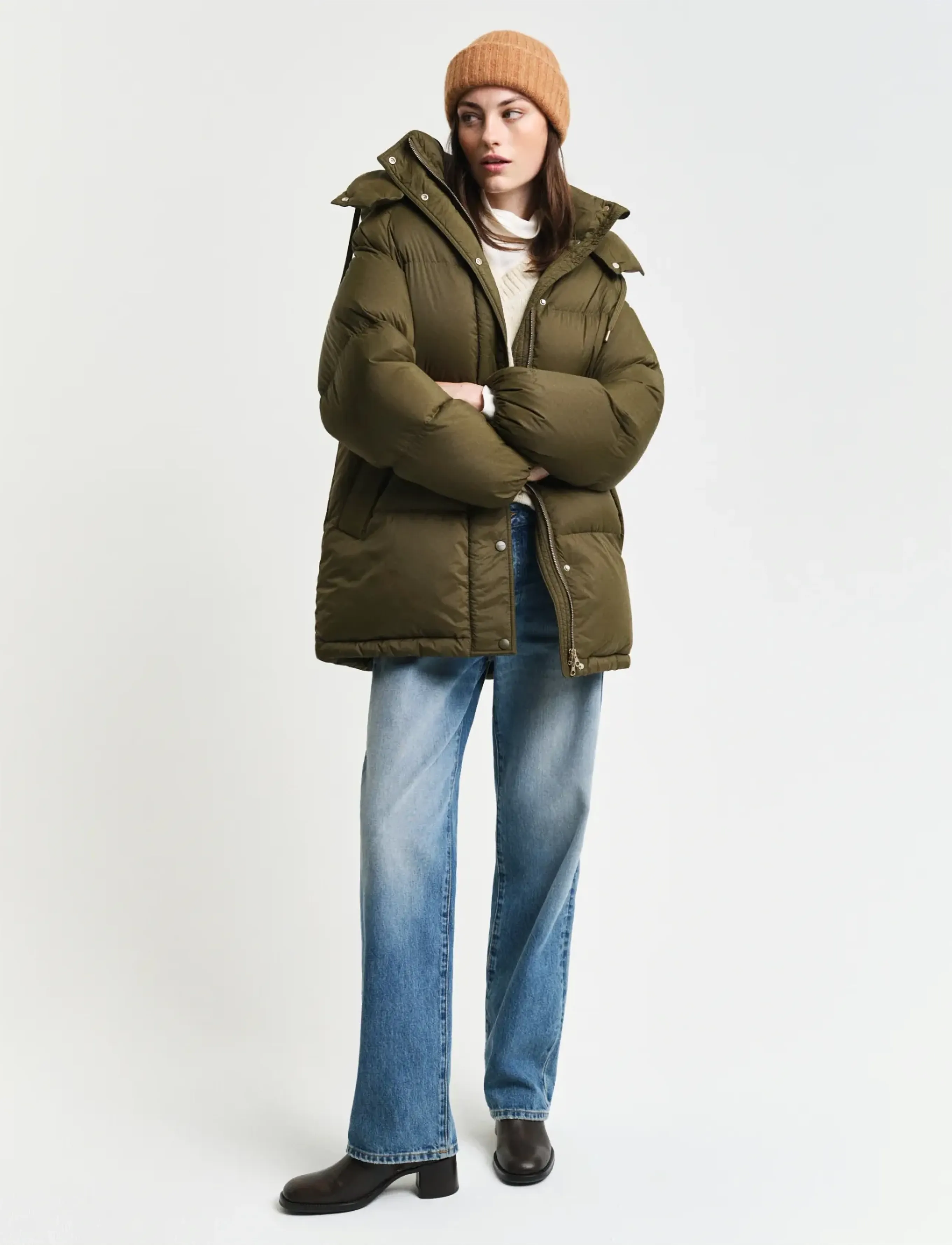 Gant - MID LENGTH DOWN JACKET - dark cactus - 5
