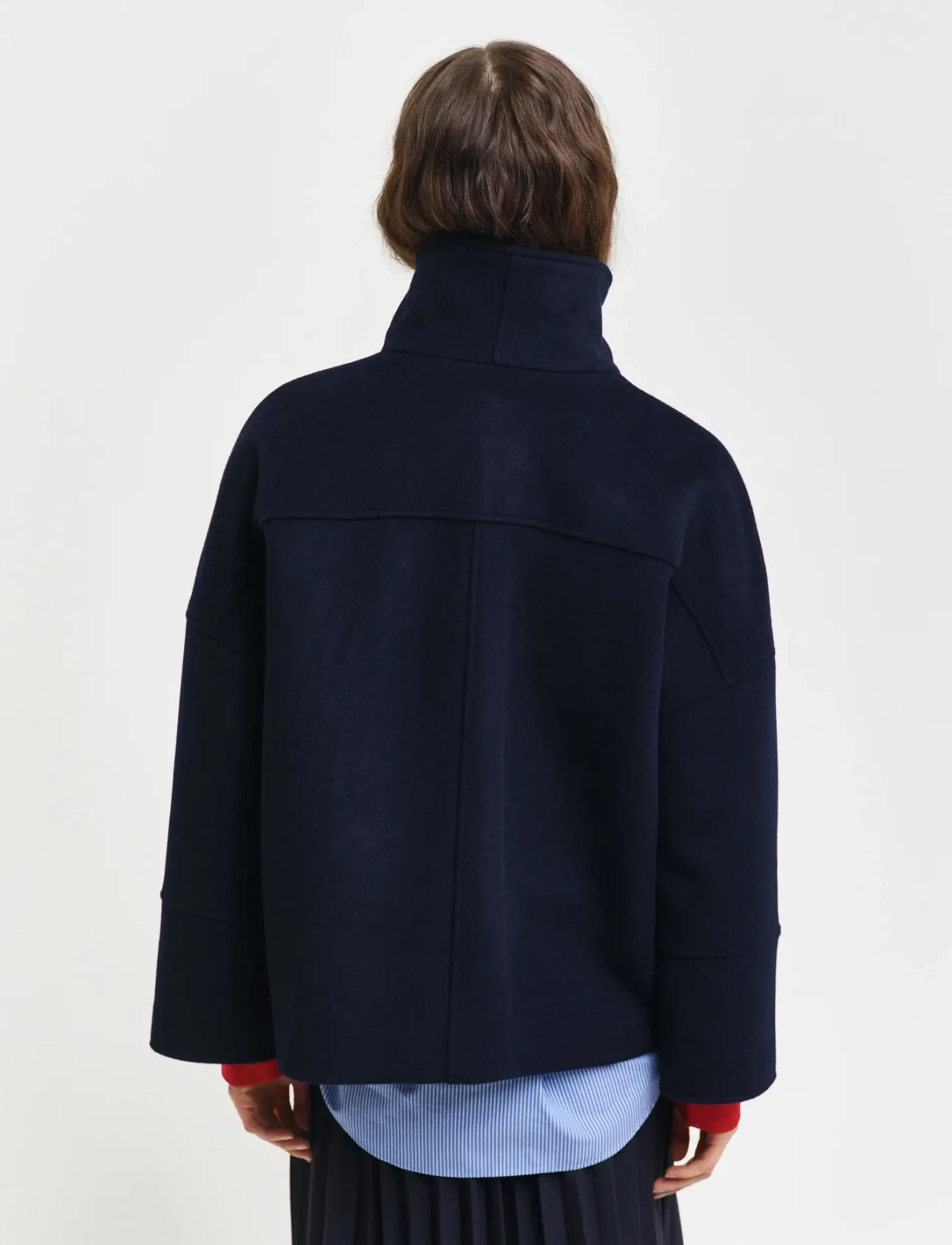 Gant - CROPPED WOOL JACKET - ulljackor - evening blue - 3