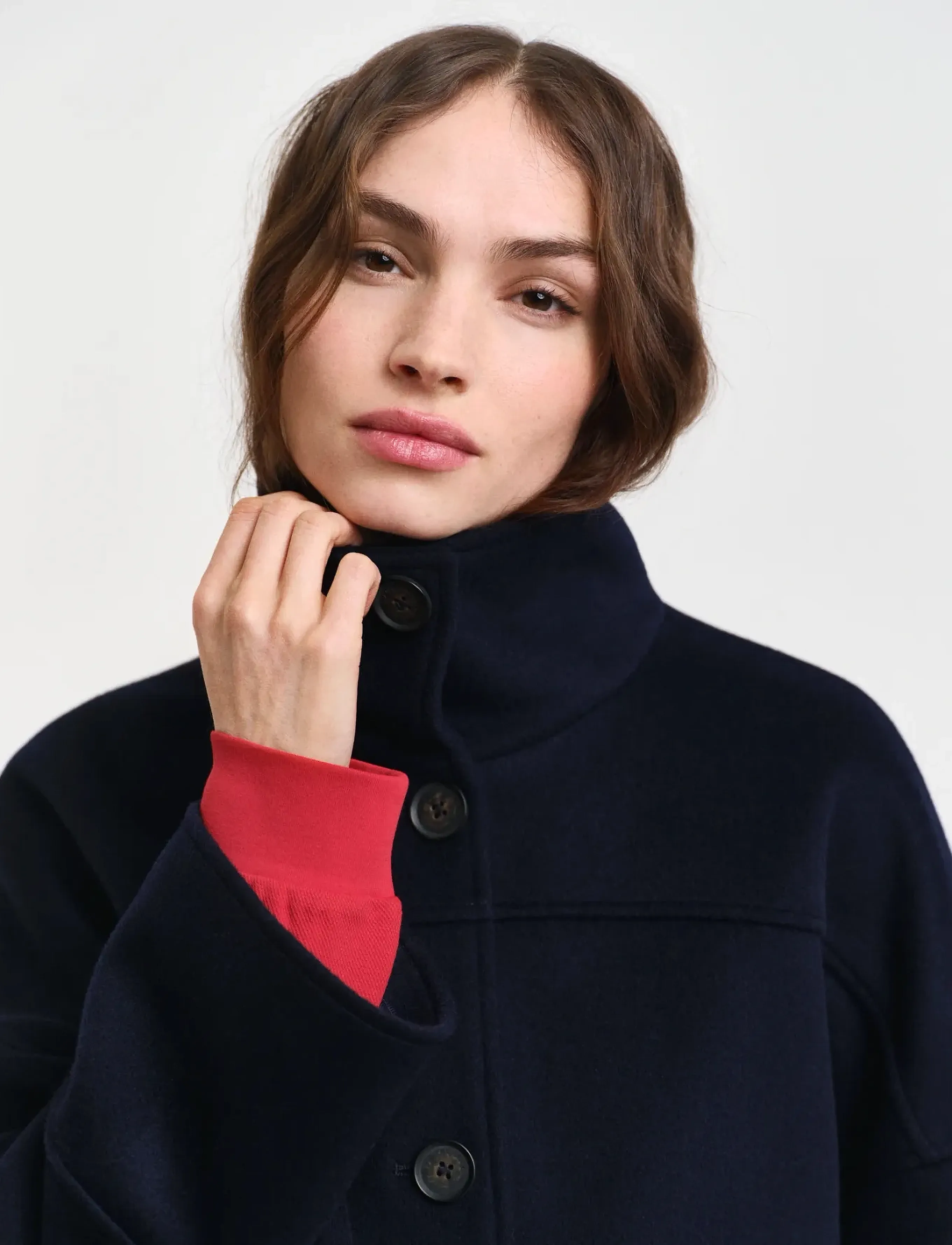 Gant - CROPPED WOOL JACKET - yttertøy - evening blue - 4
