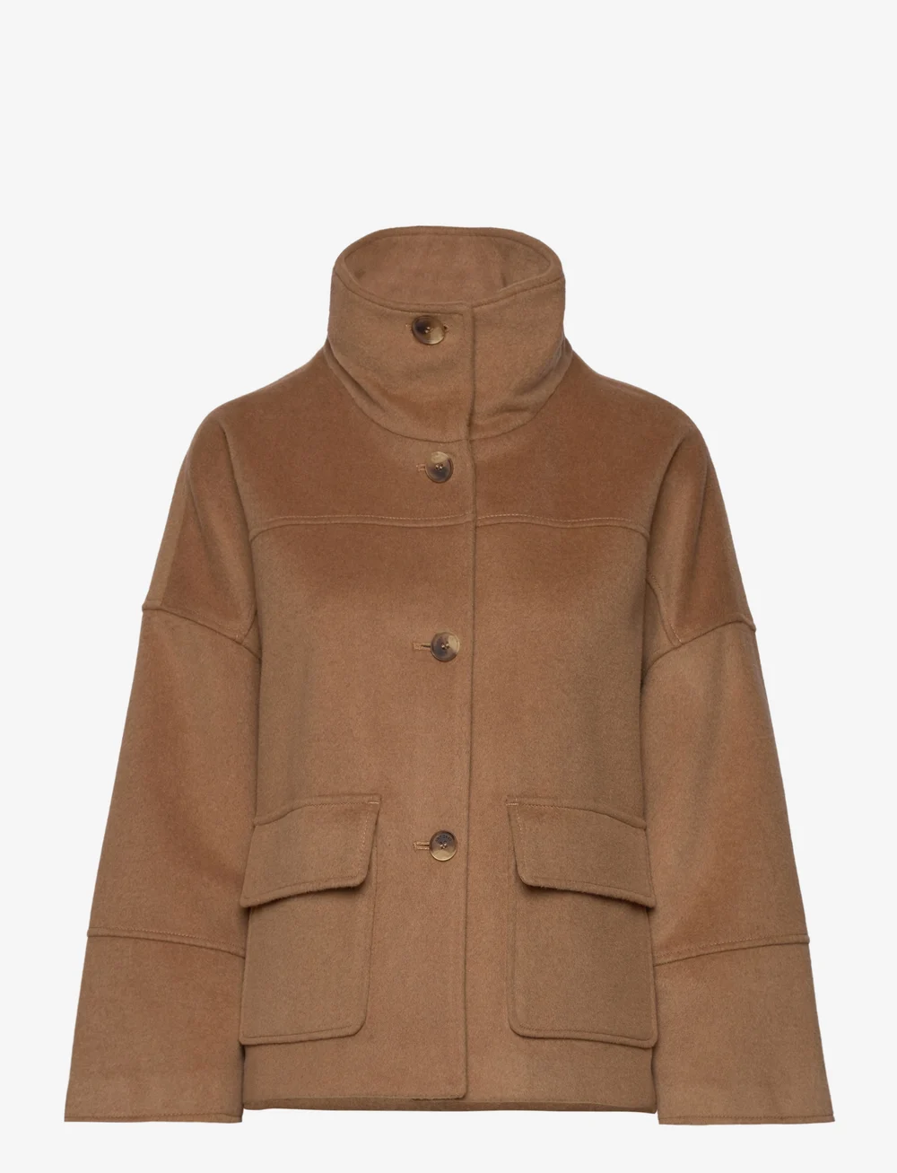 GANT - CROPPED WOOL JACKET - uldjakker - warm khaki - 1