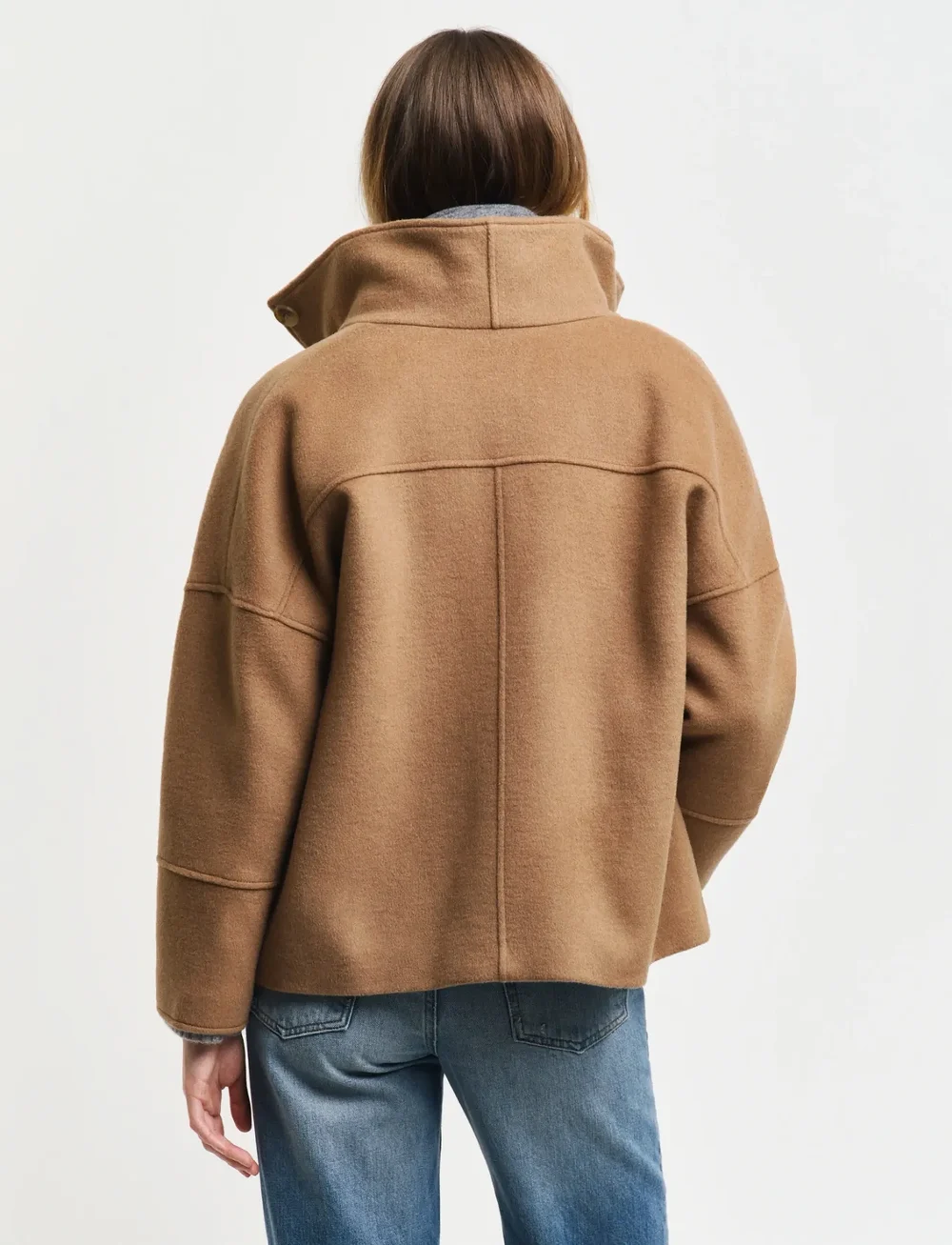 GANT - CROPPED WOOL JACKET - uldjakker - warm khaki - 4