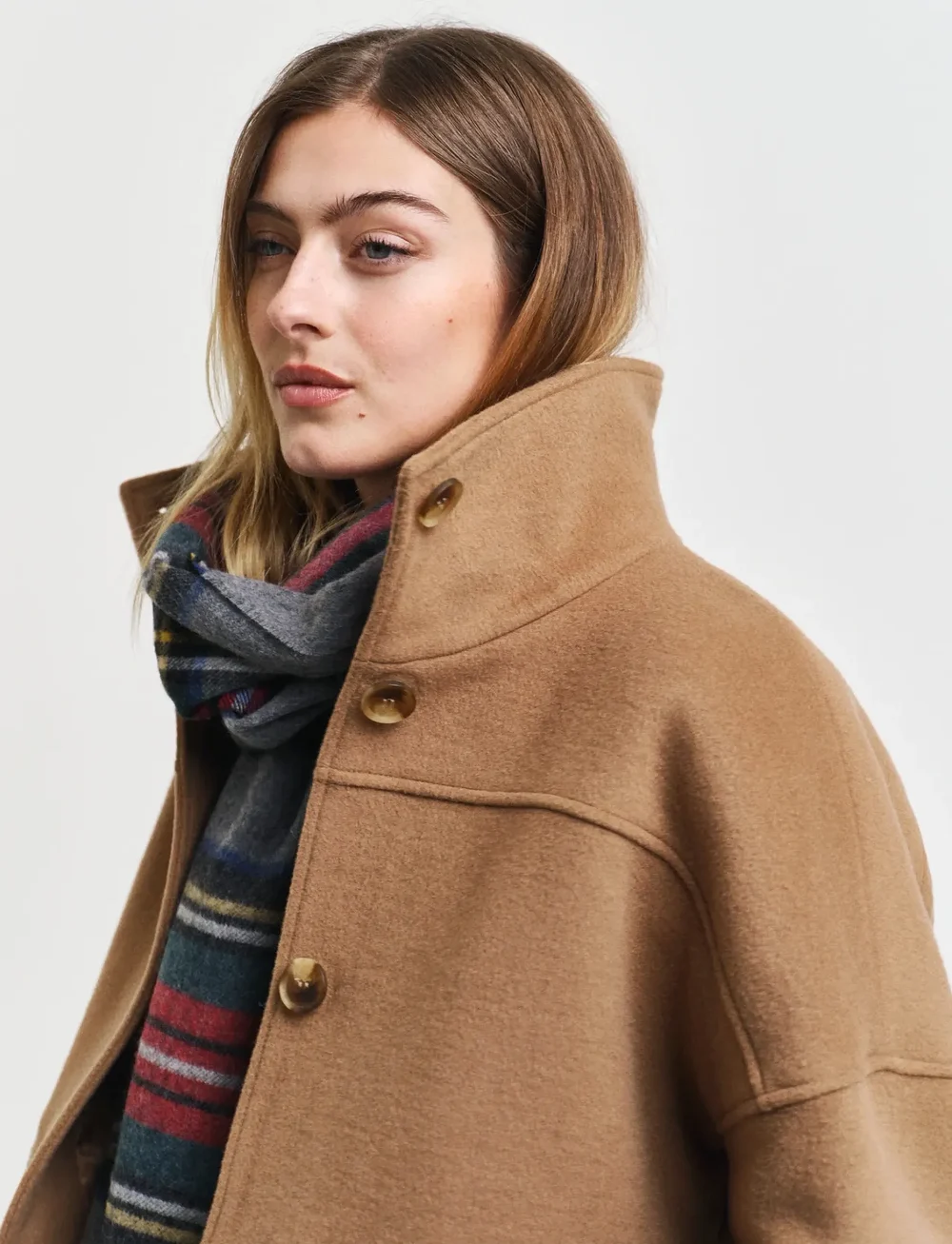 GANT - CROPPED WOOL JACKET - uldjakker - warm khaki - 5