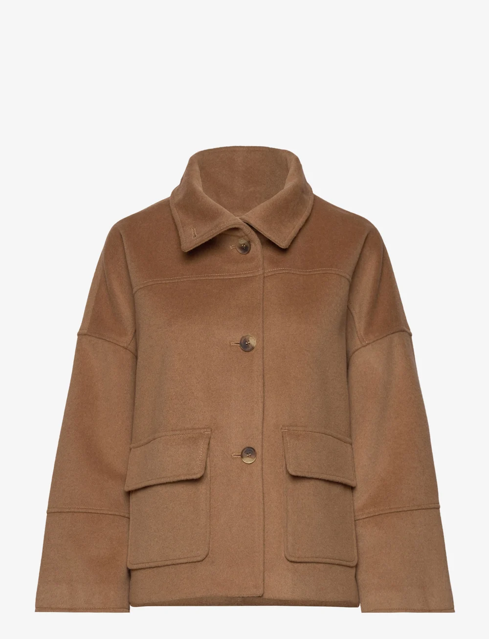 GANT - CROPPED WOOL JACKET - uldjakker - warm khaki - 3