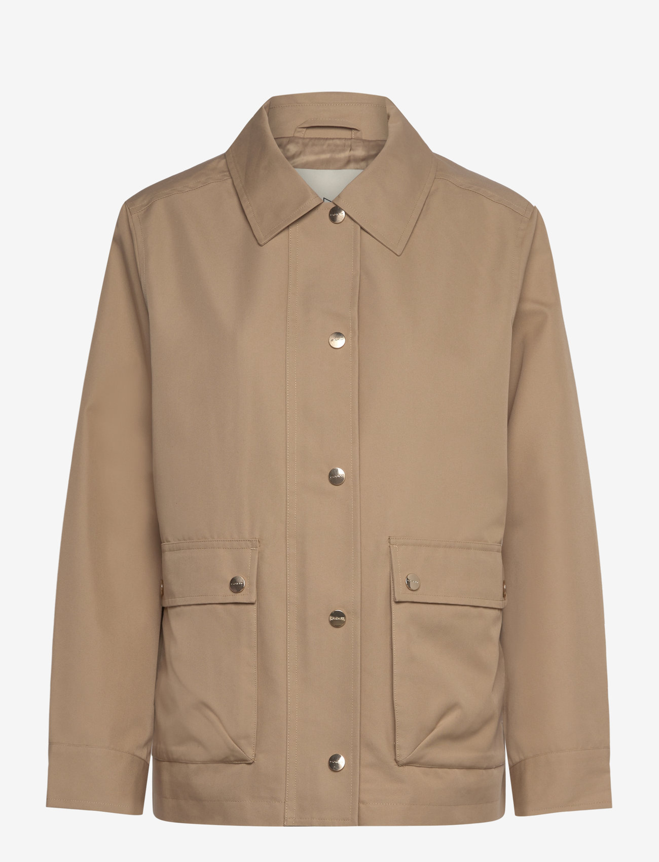 Gant - COTTON TWILL JACKET - trenchcoats - dark khaki - 1