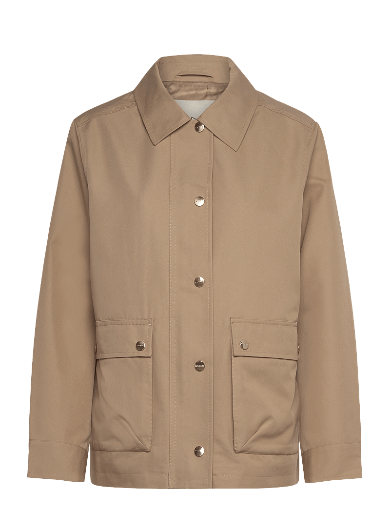Gant - COTTON TWILL JACKET - trenchcoats - dark khaki - 1