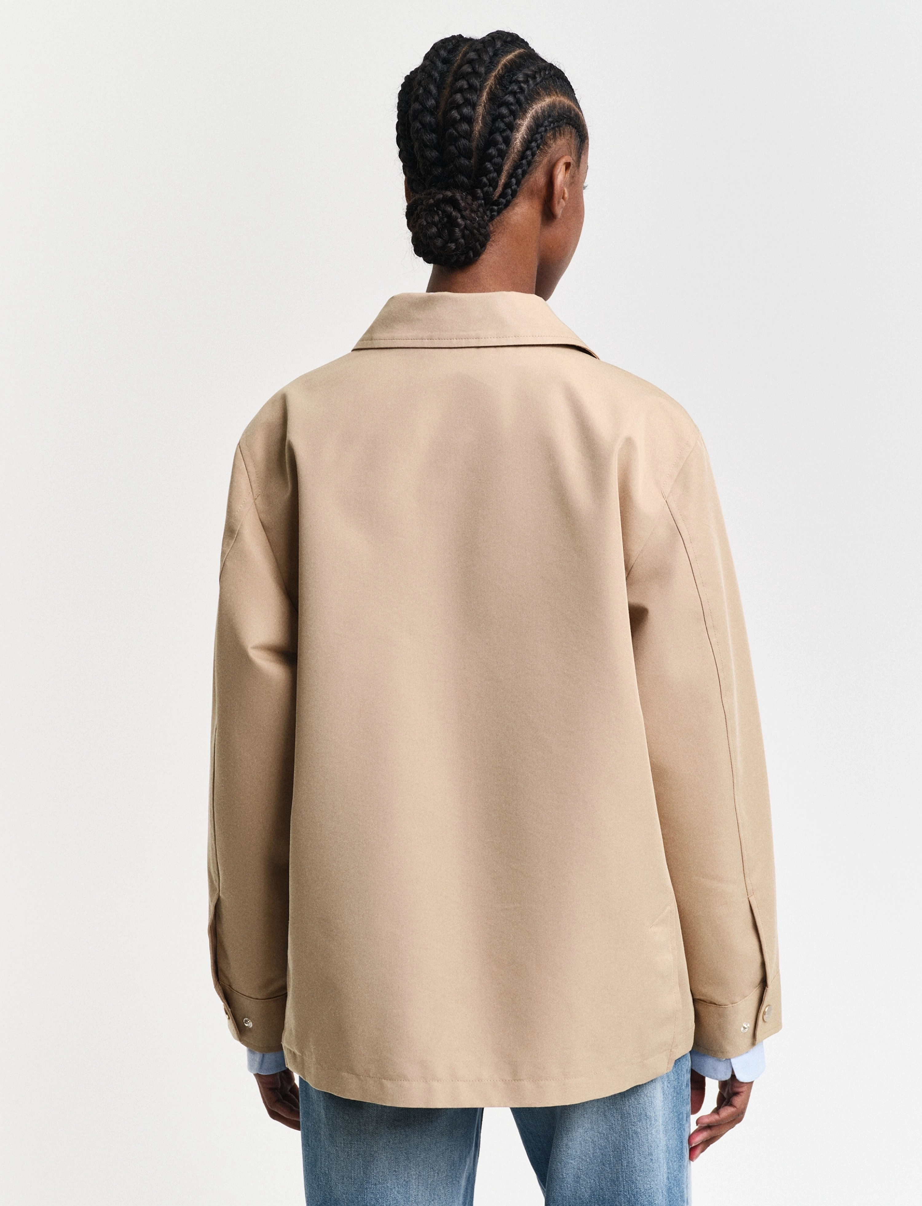 Gant - COTTON TWILL JACKET - dark khaki - 3