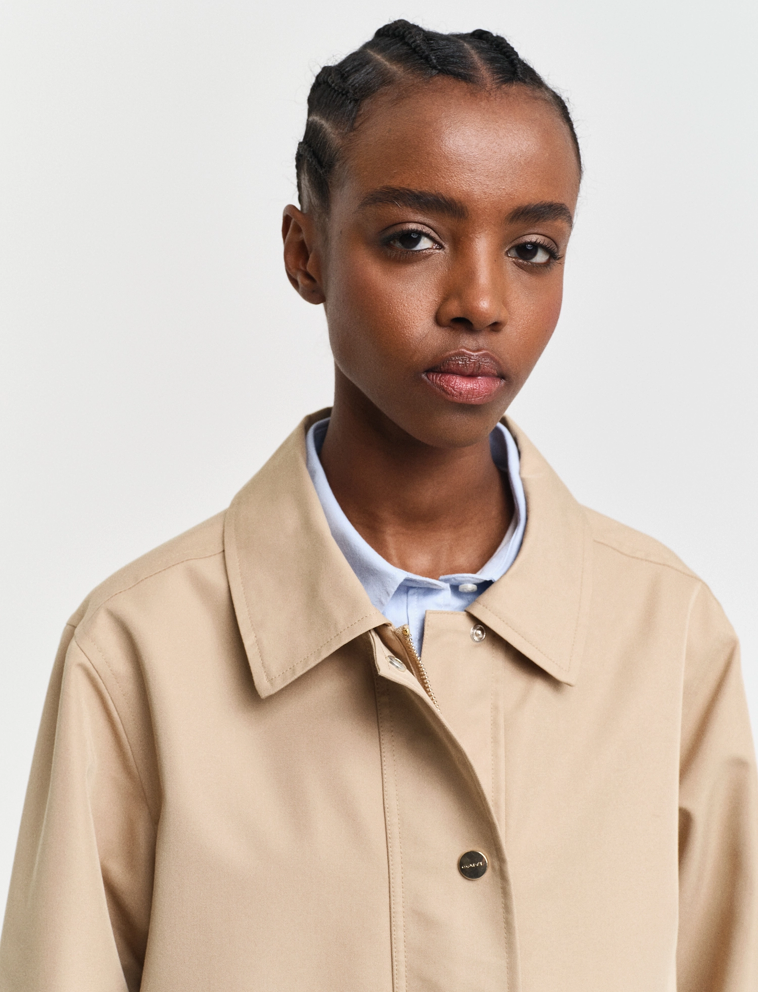 Gant - COTTON TWILL JACKET - dark khaki - 4