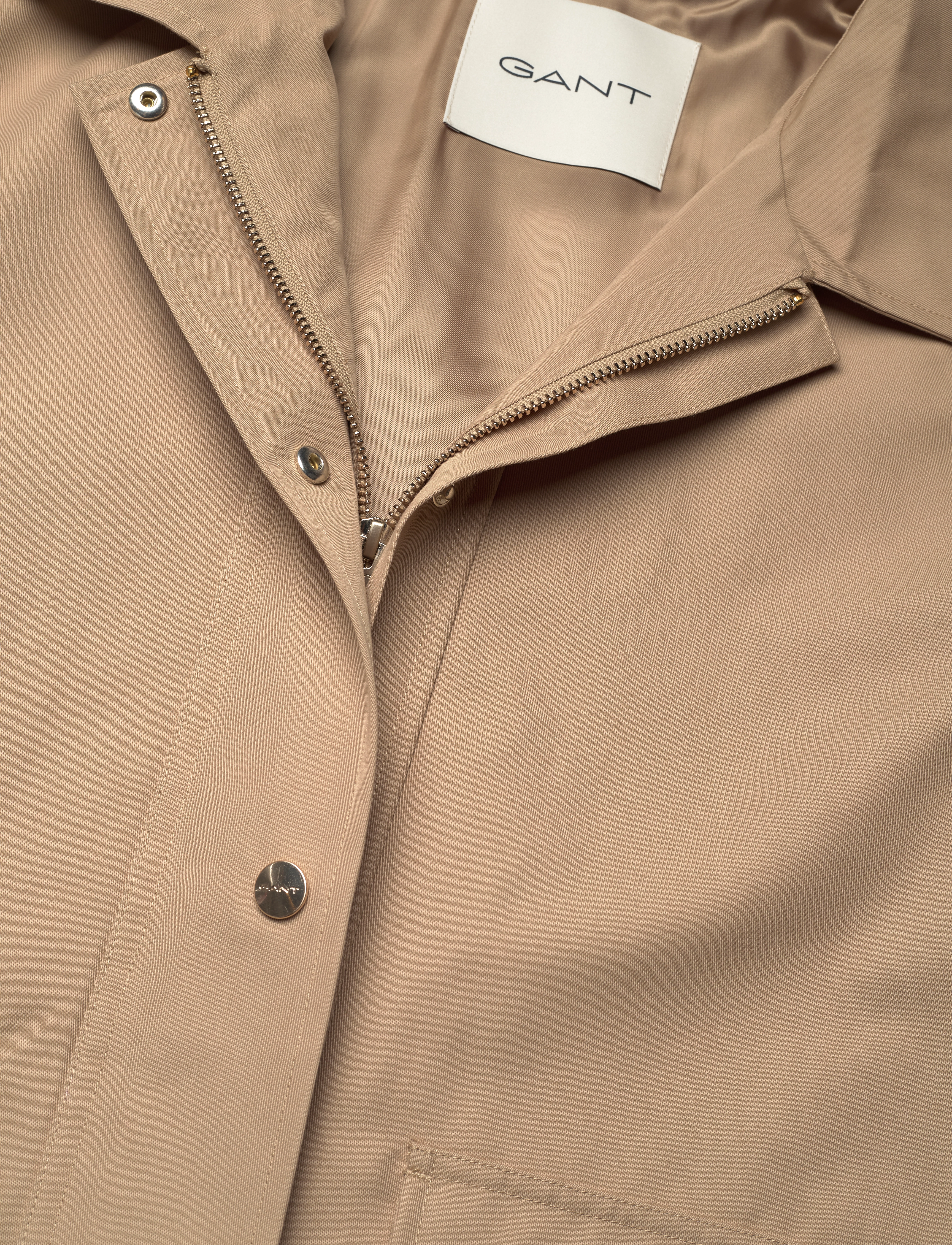 Gant - COTTON TWILL JACKET - dark khaki - 5