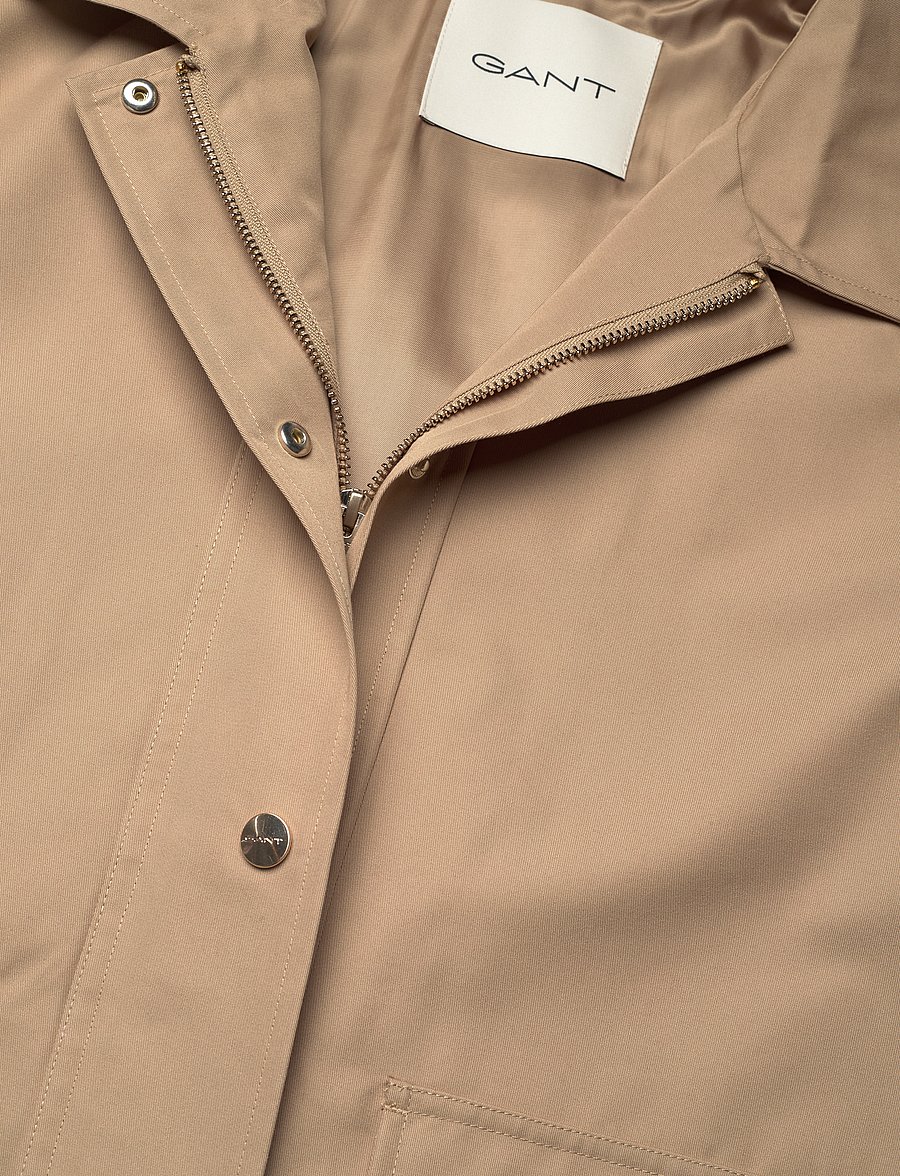 Gant - COTTON TWILL JACKET - dark khaki - 5