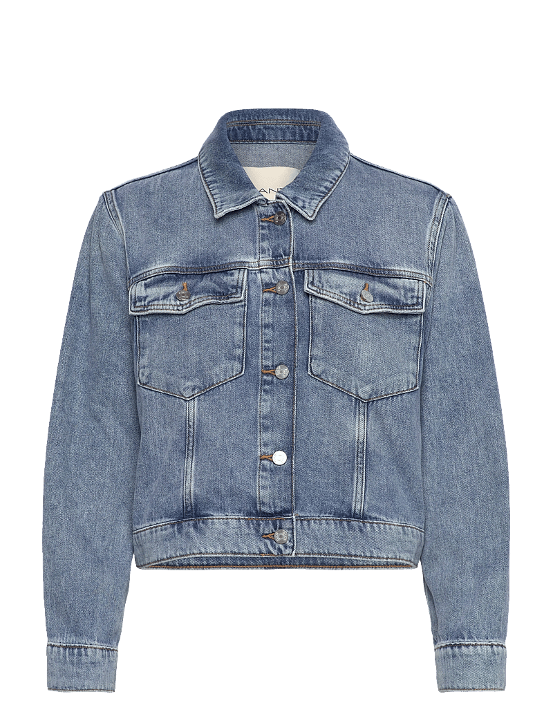 GANT - DENIM JACKET - frühlingsjacken - mid blue broken in - 1