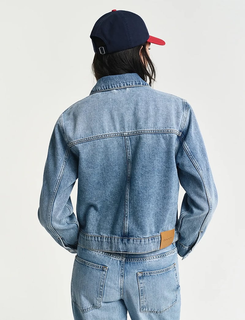 GANT - DENIM JACKET - frühlingsjacken - mid blue broken in - 3