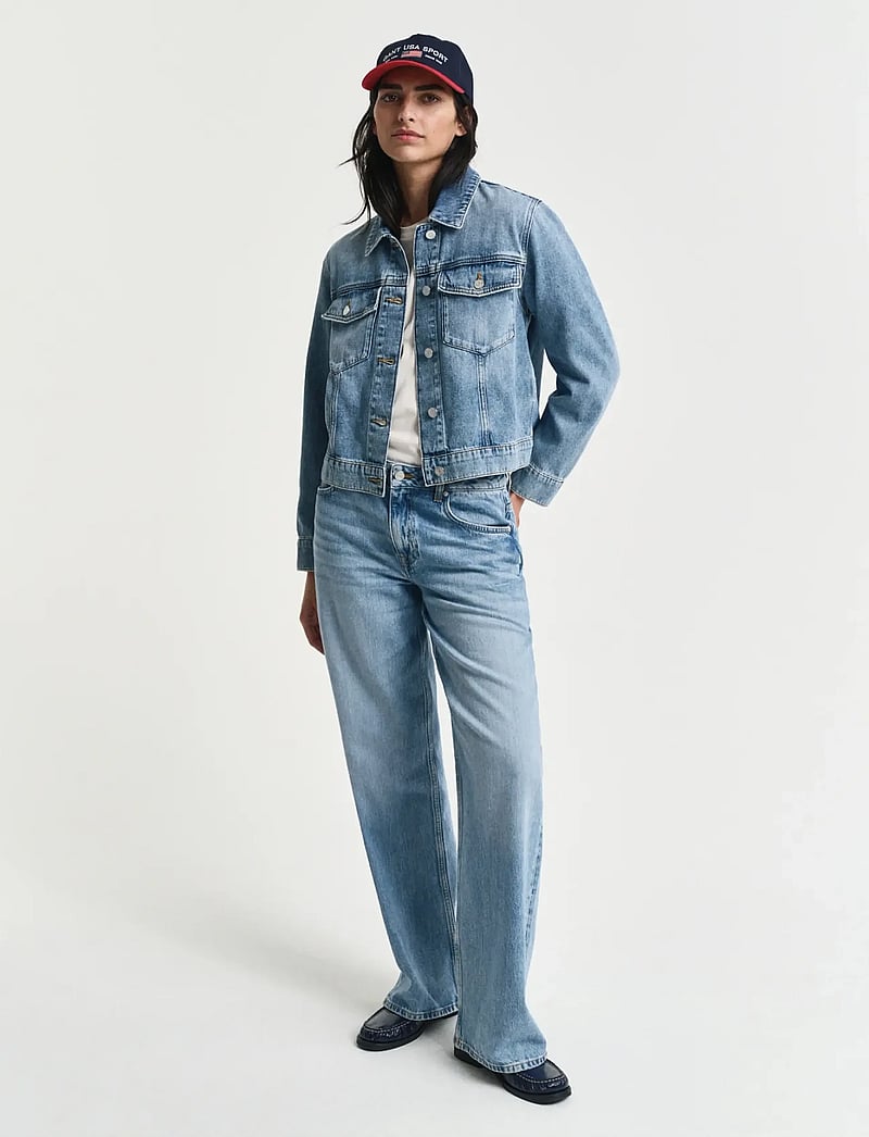 GANT - DENIM JACKET - frühlingsjacken - mid blue broken in - 5