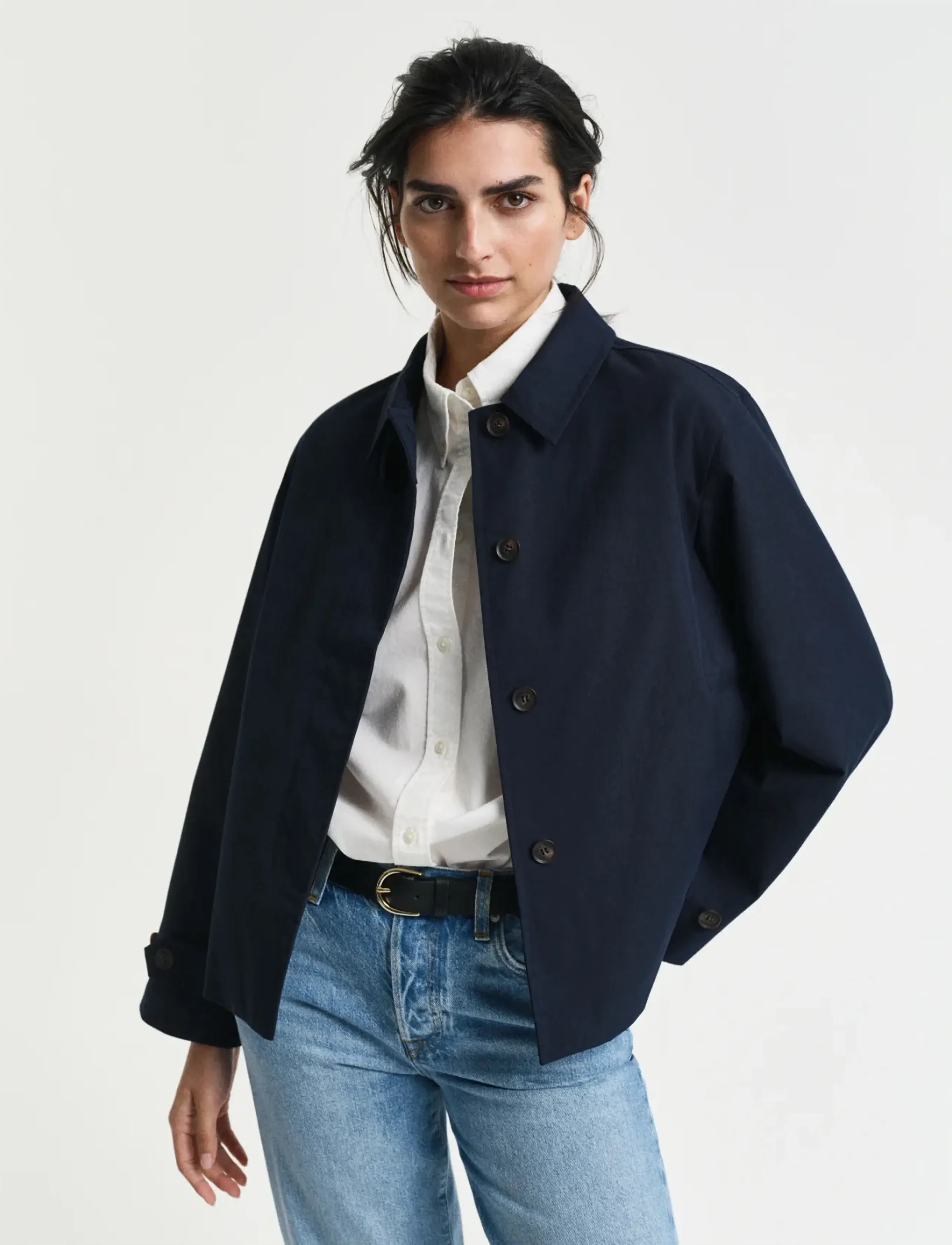 Gant SHORT COTTON CAR COAT - Jacken - EVENING BLUE / navy