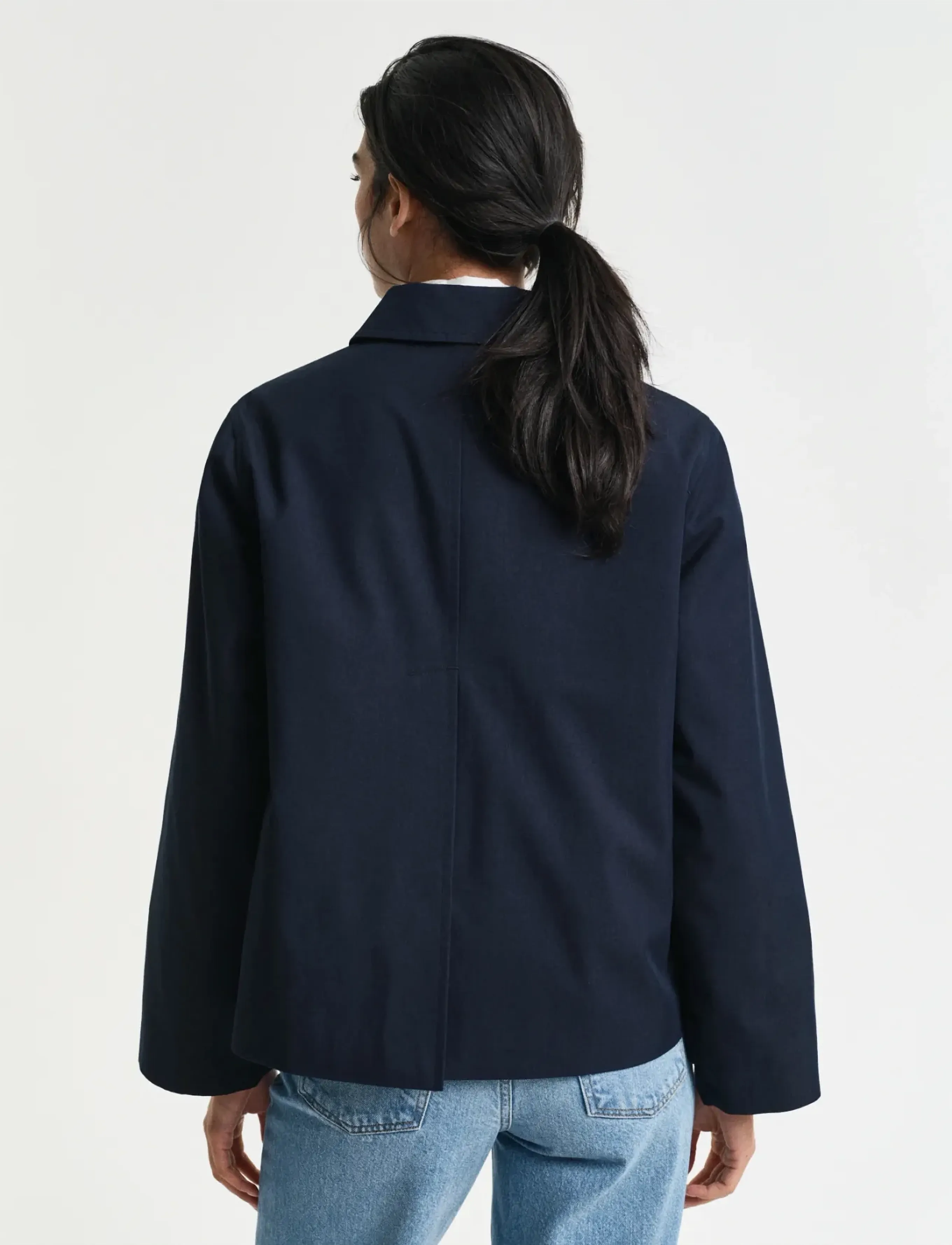 Gant - SHORT COTTON CAR COAT - frühlingsjacken - evening blue - 4