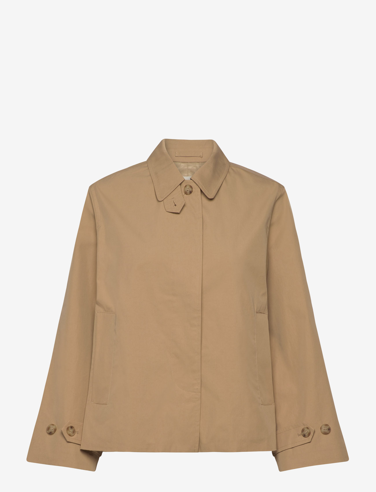 Gant - SHORT COTTON CAR COAT - forårsjakker - oak beige - 3
