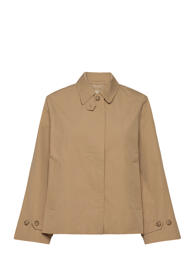 Gant - SHORT COTTON CAR COAT - forårsjakker - oak beige - 3