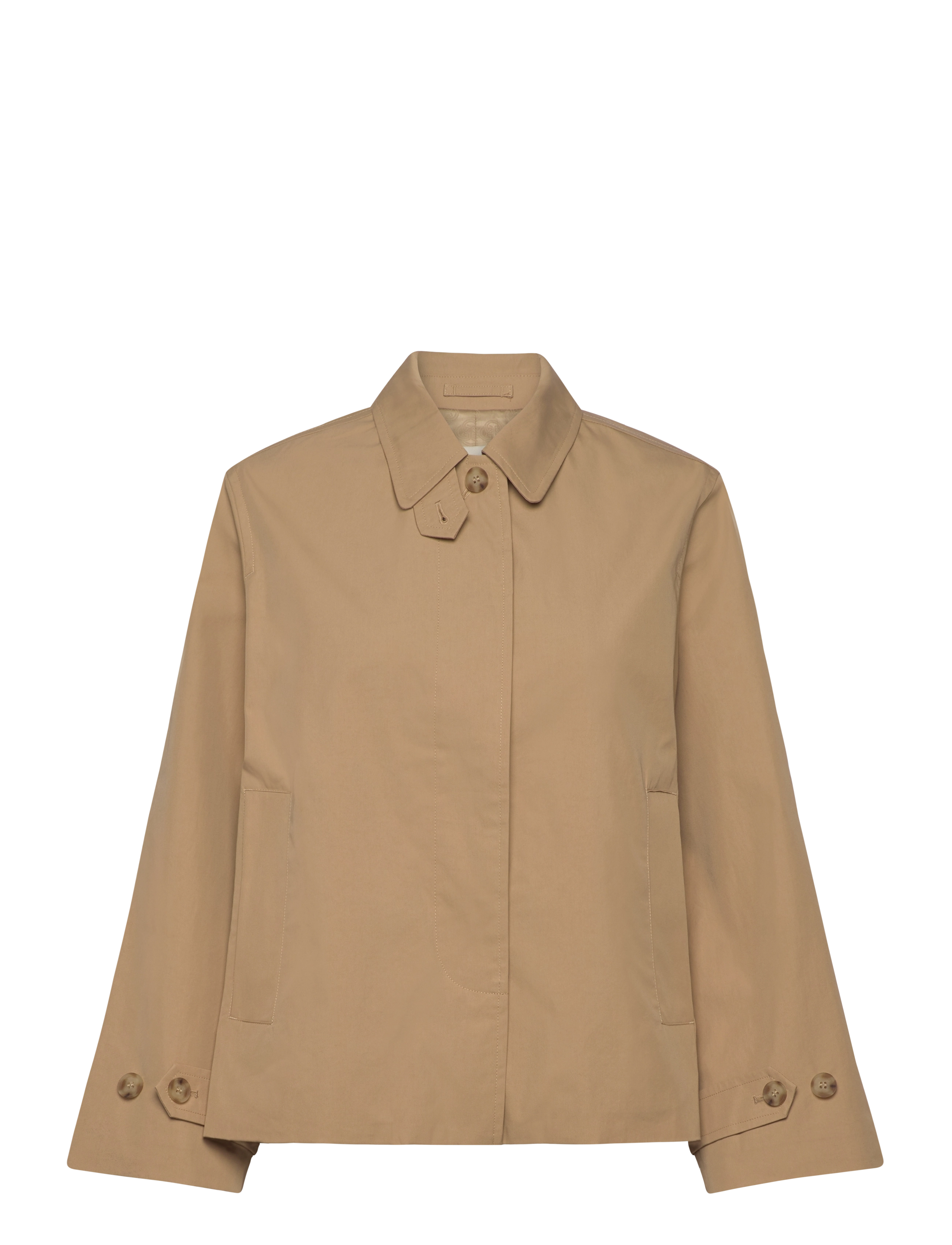 Gant - SHORT COTTON CAR COAT - forårsjakker - oak beige - 3