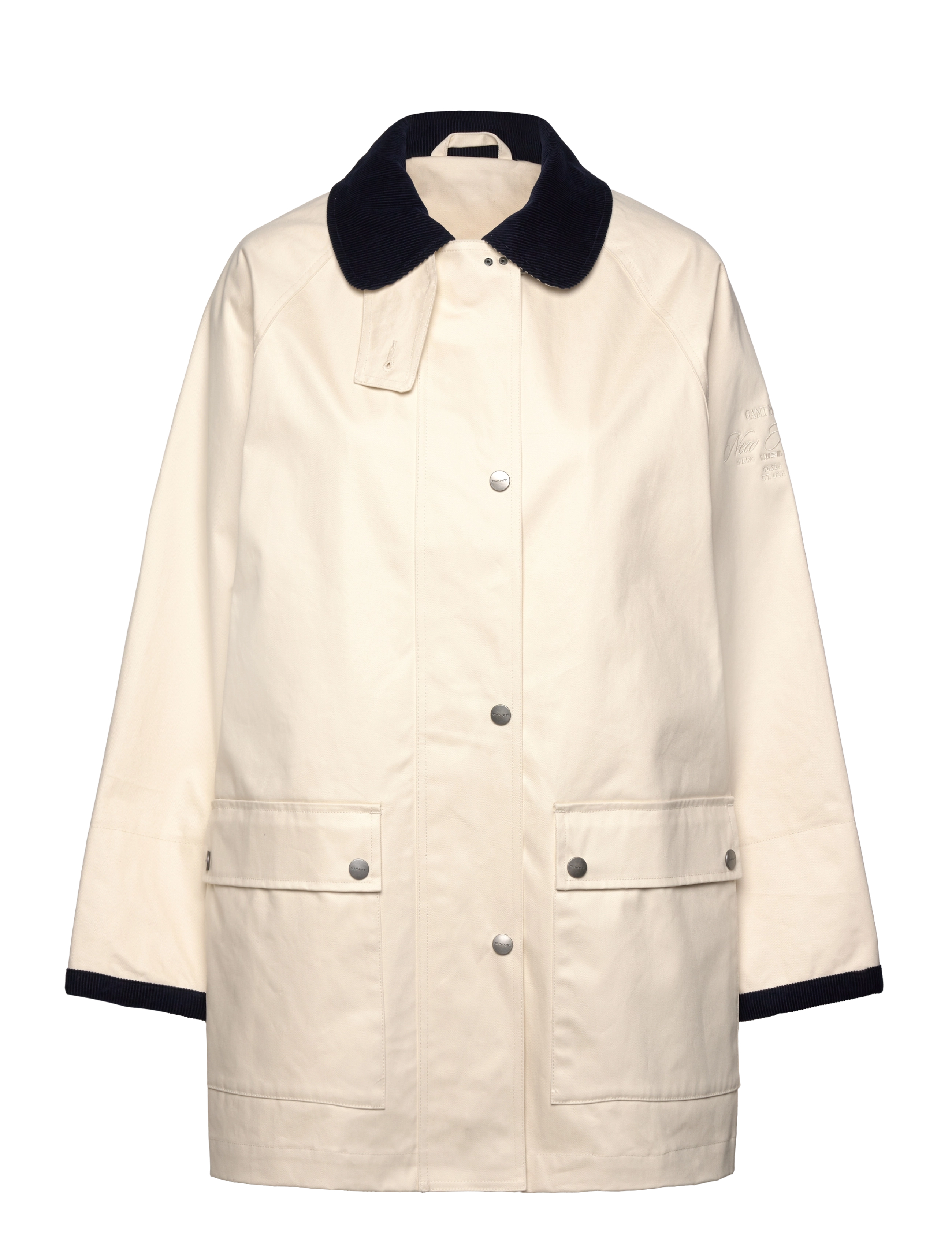 GANT Contrast Collar Saling Jacke Cream - L - Damen