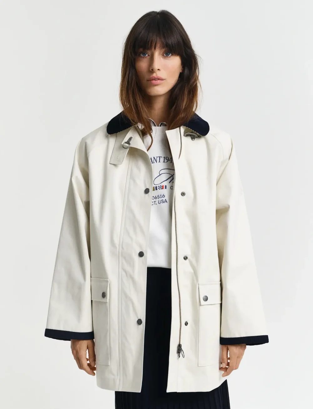 GANT - CONTRAST COLLAR SALING JACKET - utility-jacken - linen - 0